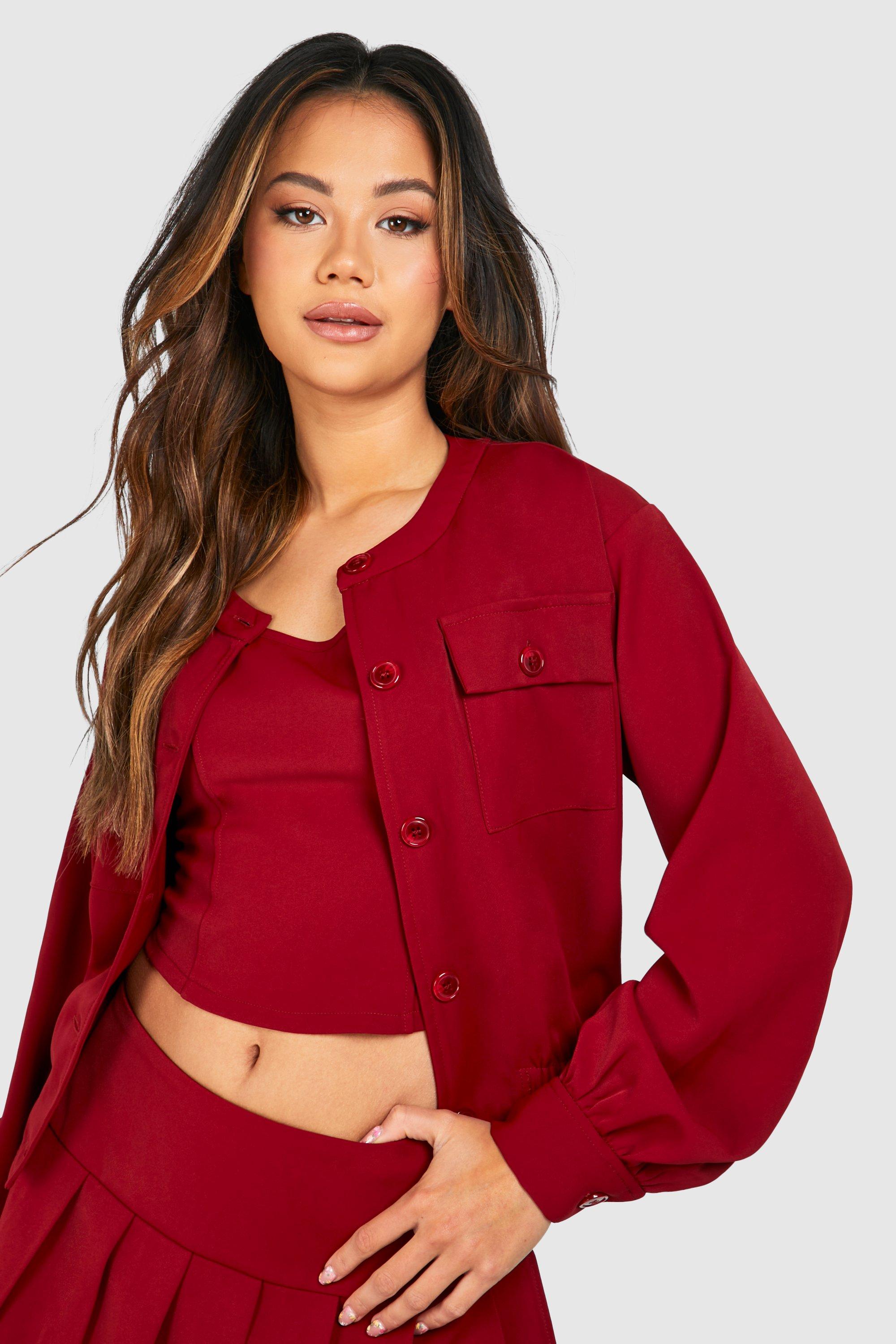 Boohoo hot sale red jacket