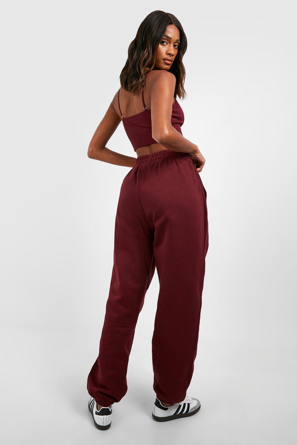 Burgundy store jogger pants