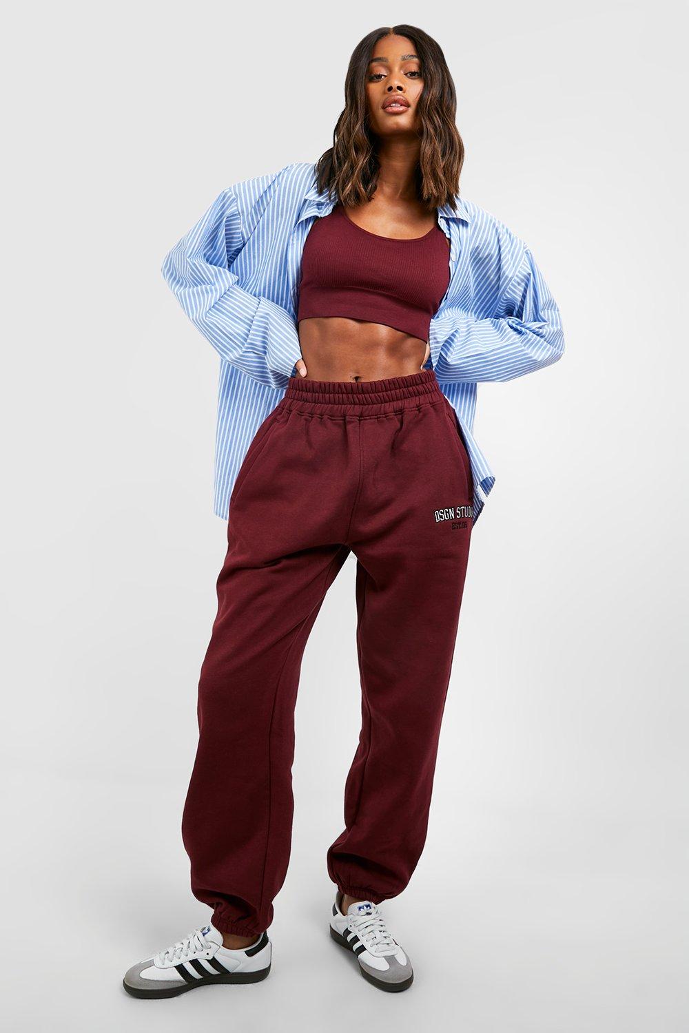 Burgundy jogger hot sale pants