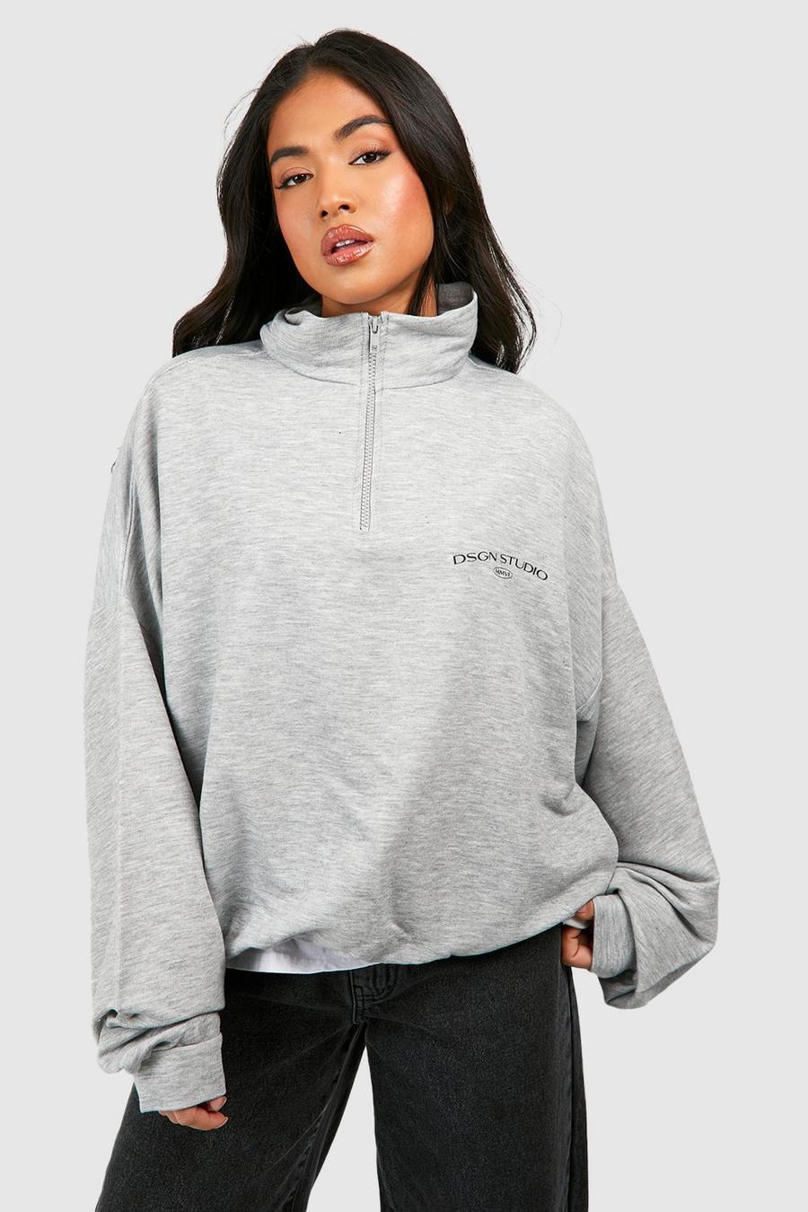 Grey marl Vans Women's Crop Hooded Sweatshirt