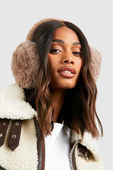 Faux Fur Fluffy Earmuff mocha