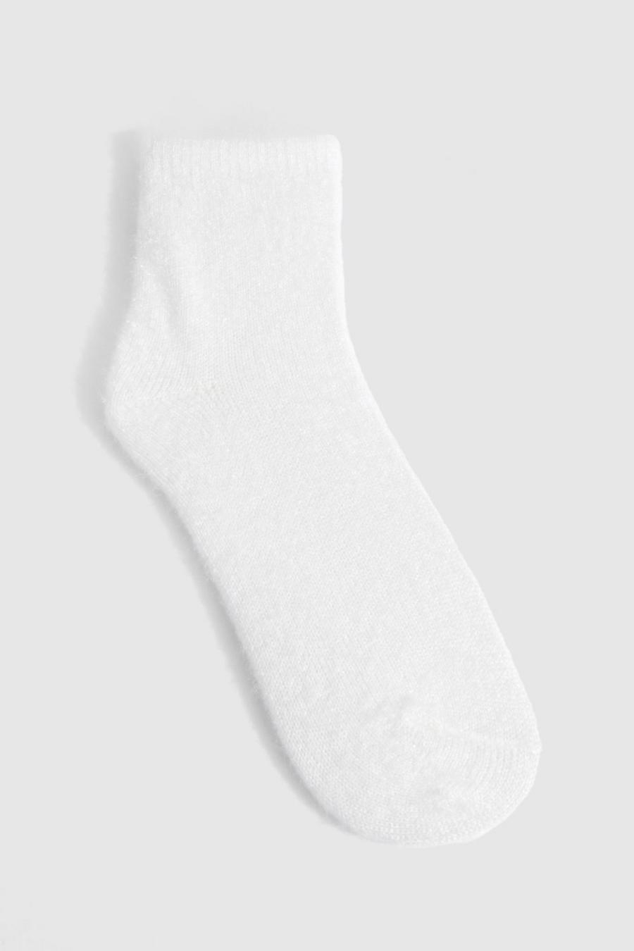 Ivory Soft Fluffy Socks image number 1