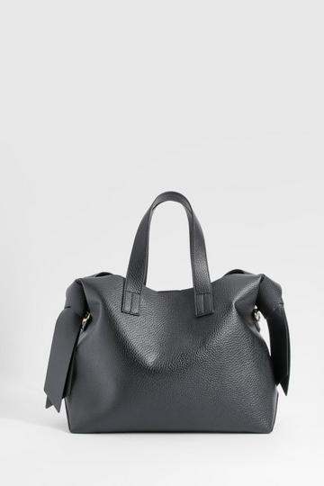 Knot Detail Tote Bag black