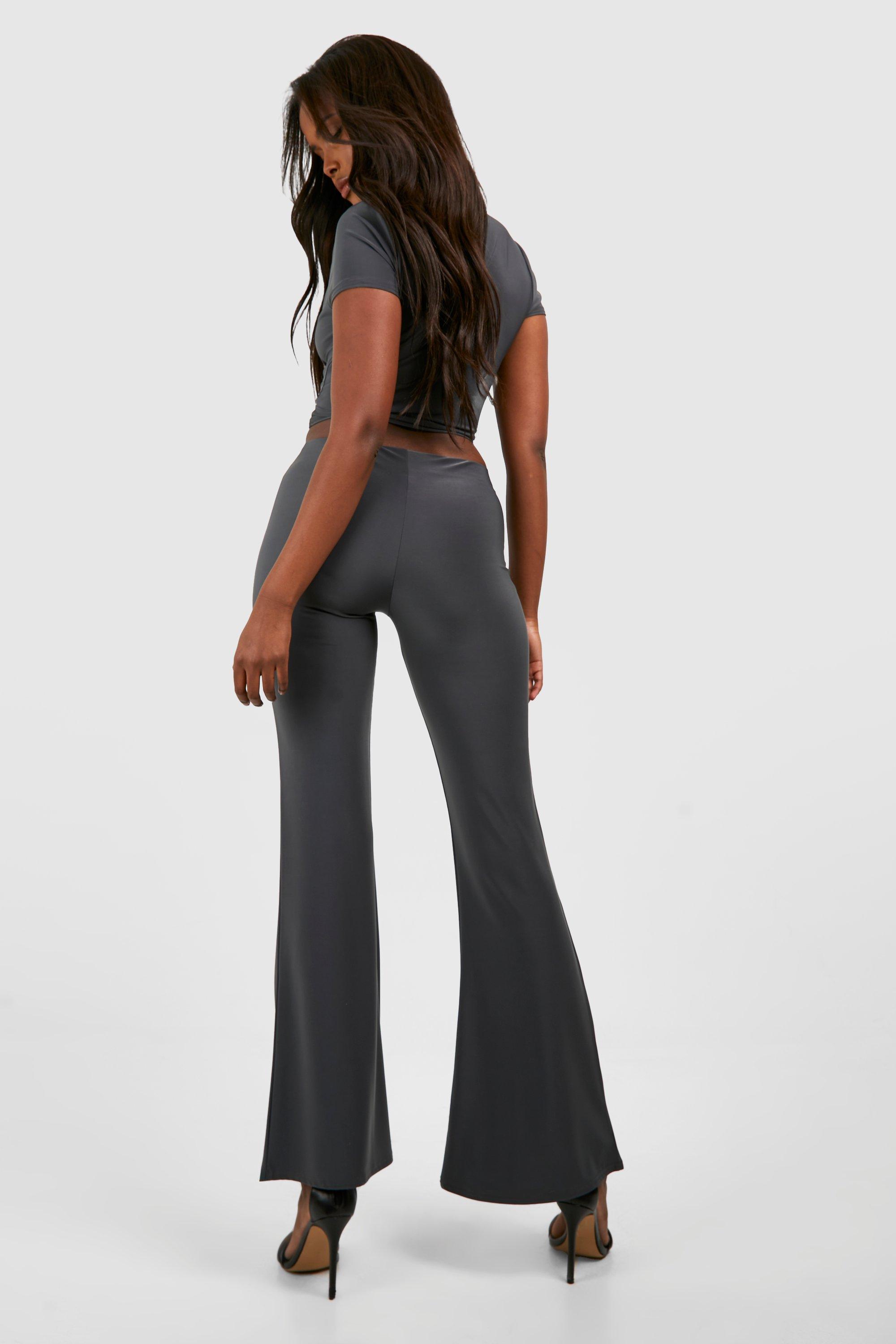 Slinky High Waisted Flared Pants