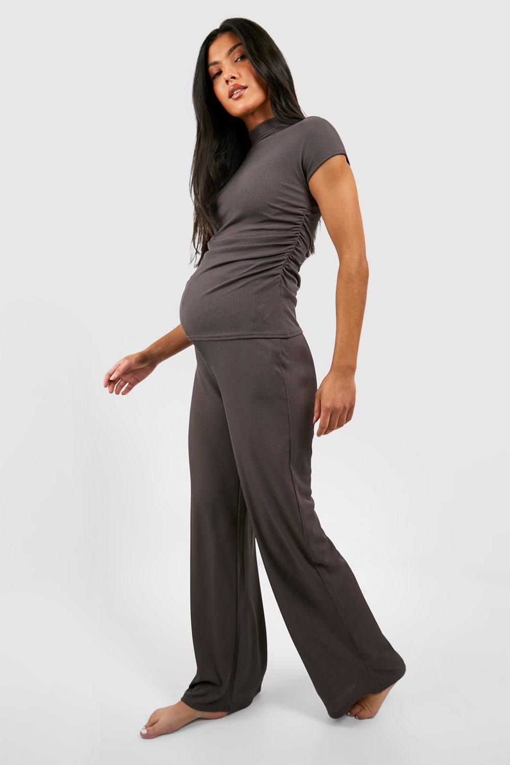 Maternity Textured Loungewear Set boohoo NZ