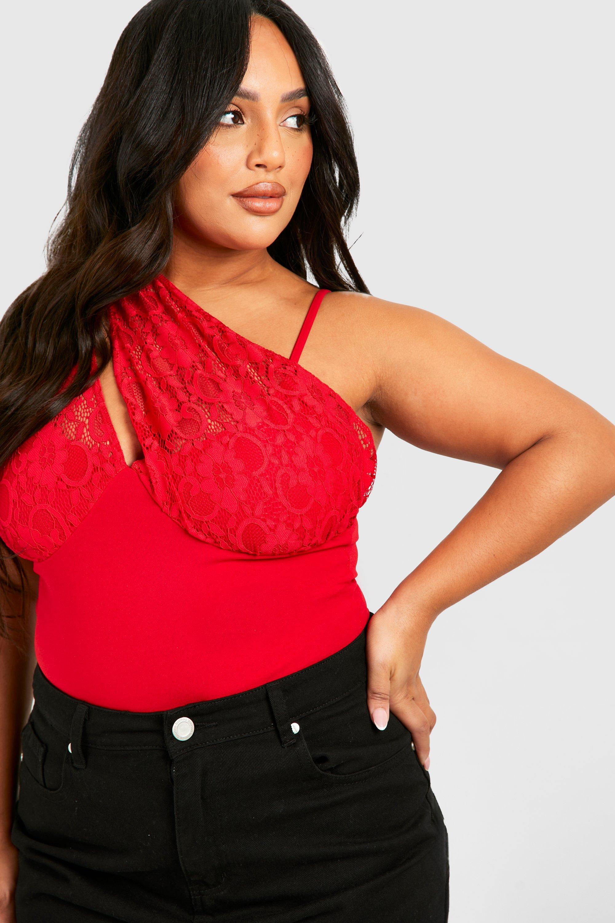 Boohoo best sale red bodysuit