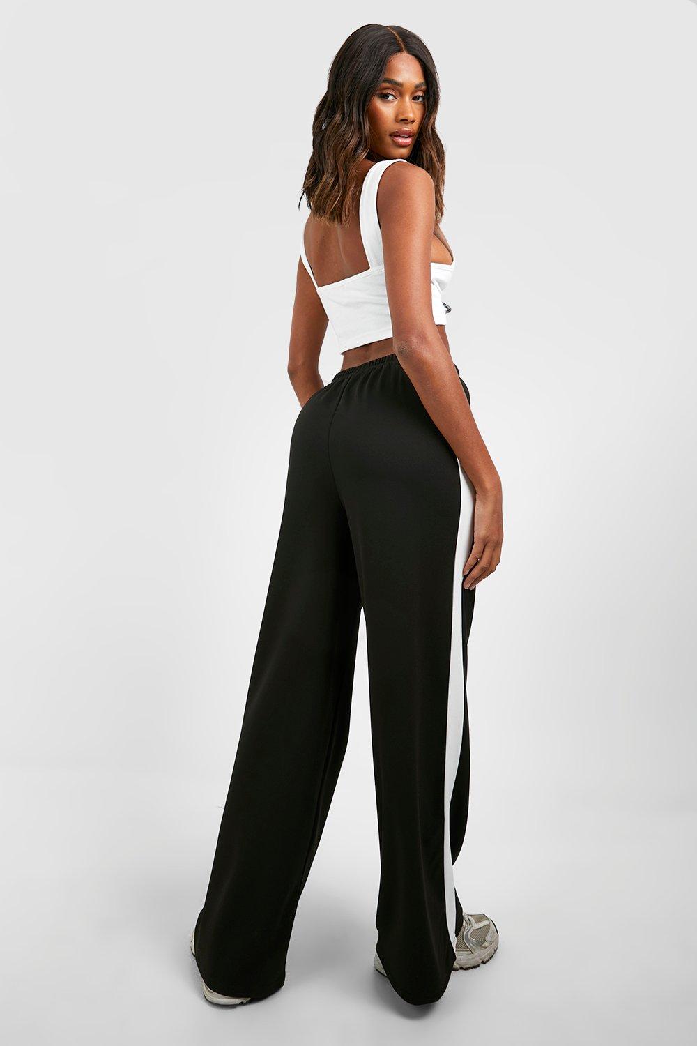 Side Striped Wide Leg Pants