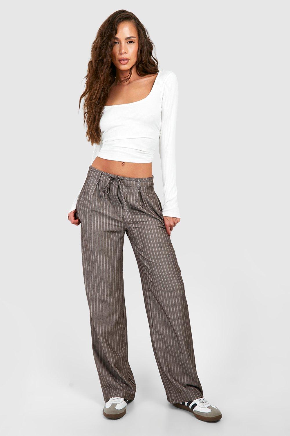 Tailored Taupe Cropped Maternity Pants