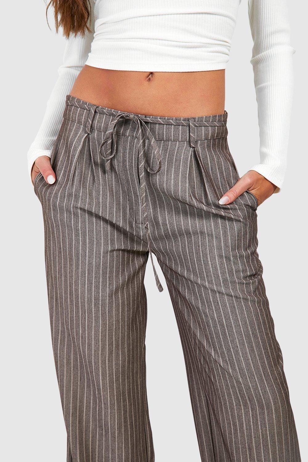 Boohoo on sale striped pants