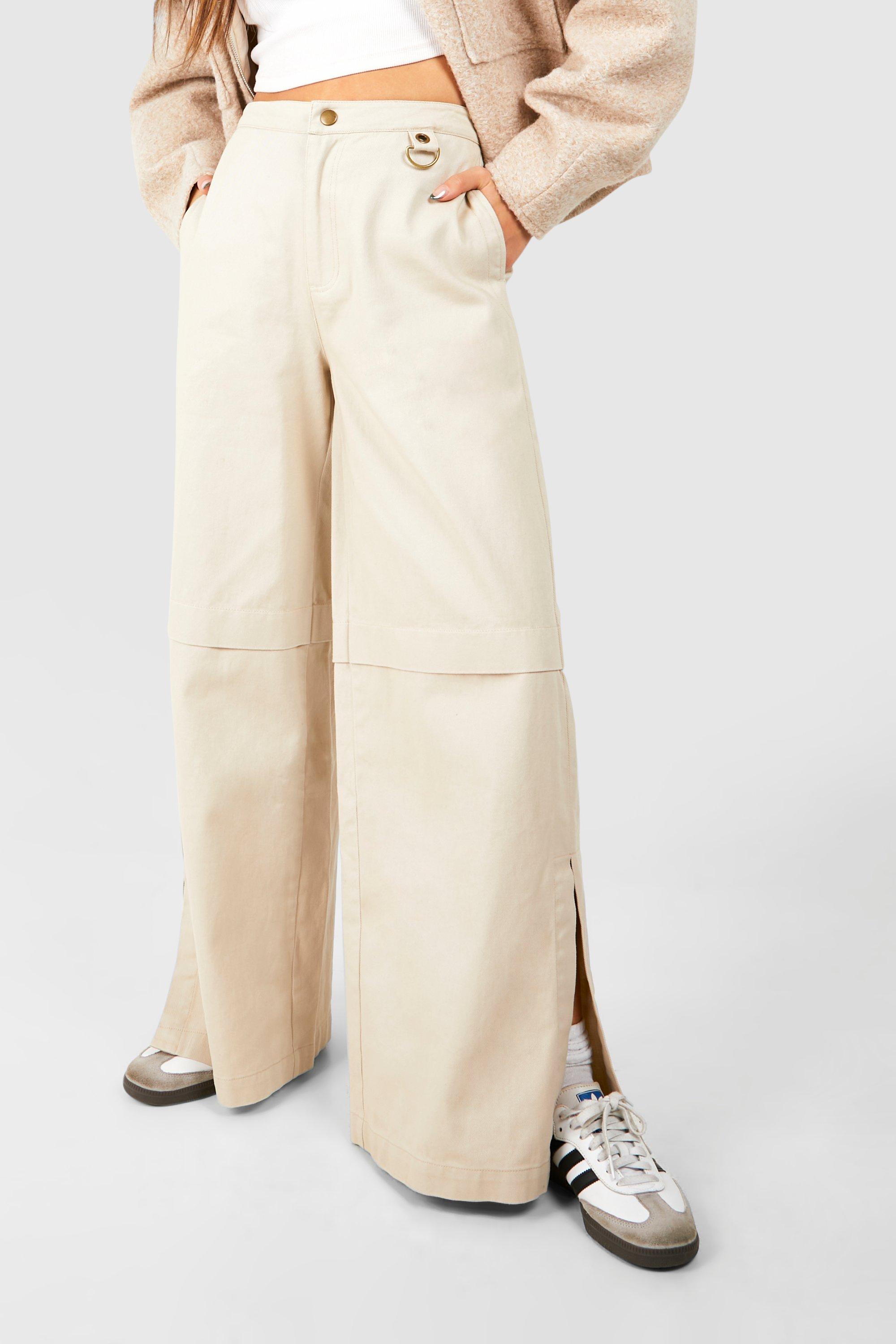 Wide Leg Side Split Trouser