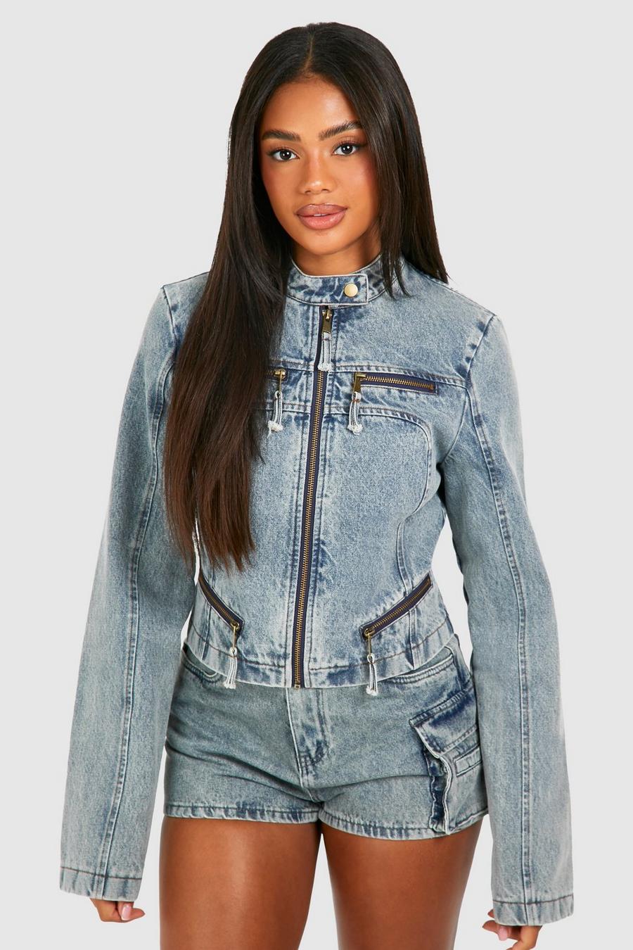Moto Denim Jacket Moto Denim Jacket