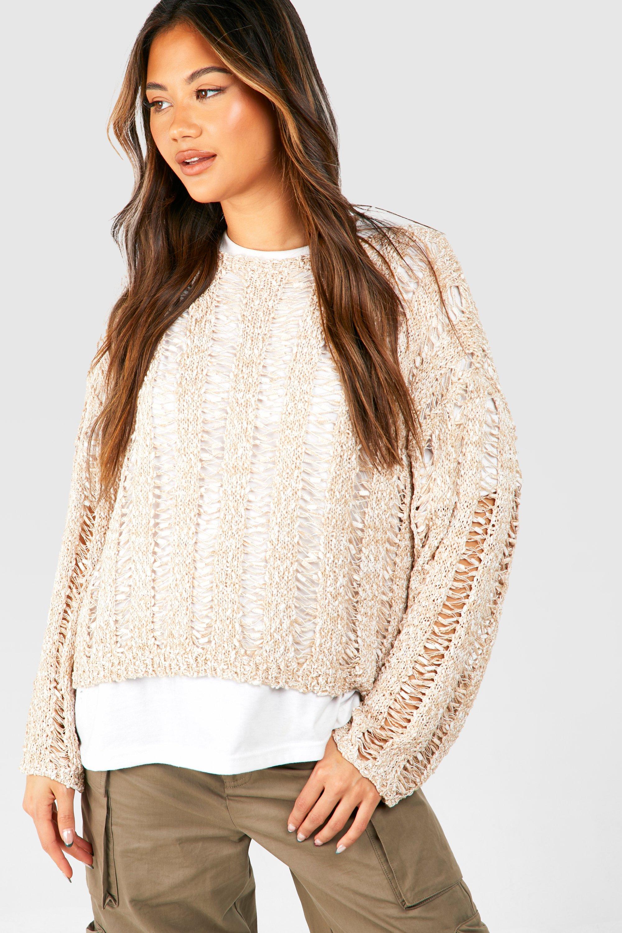 Popcorn Ladder Oversized Jumper boohoo IE