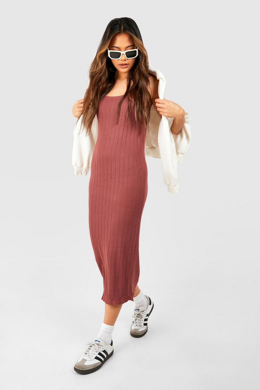 boohoo Maternity Knitted Rib Wrap Sweater Dress - ShopStyle