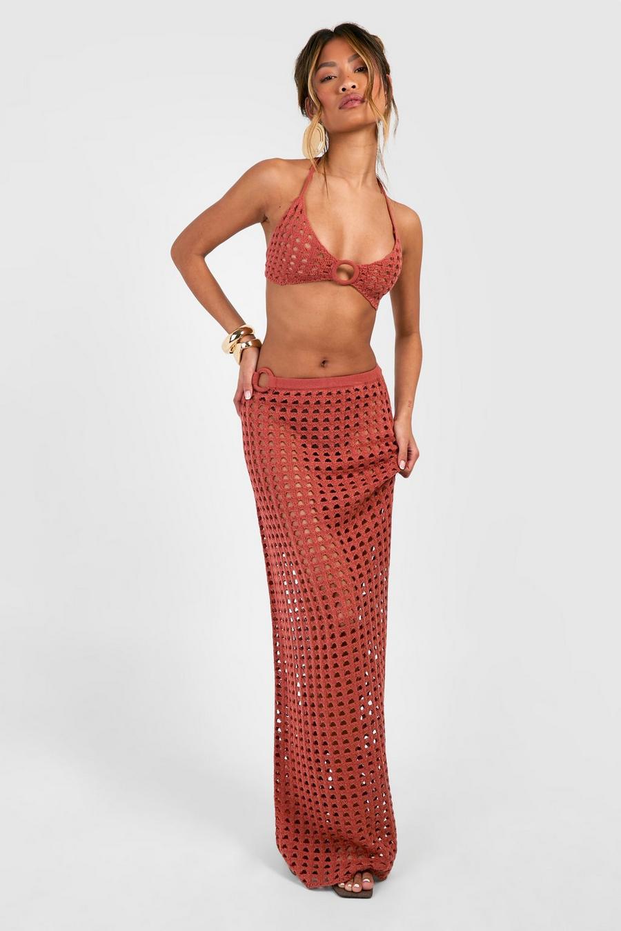 Clay O Ring Crochet Maxi Skirt image number 1