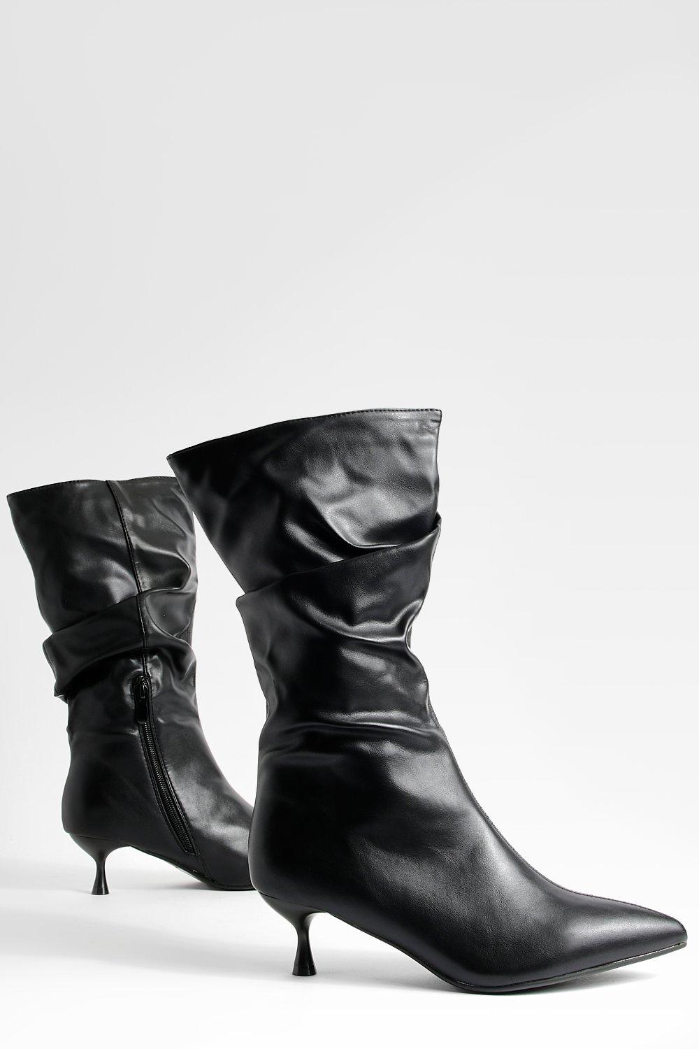 Knee high boots low hot sale heel