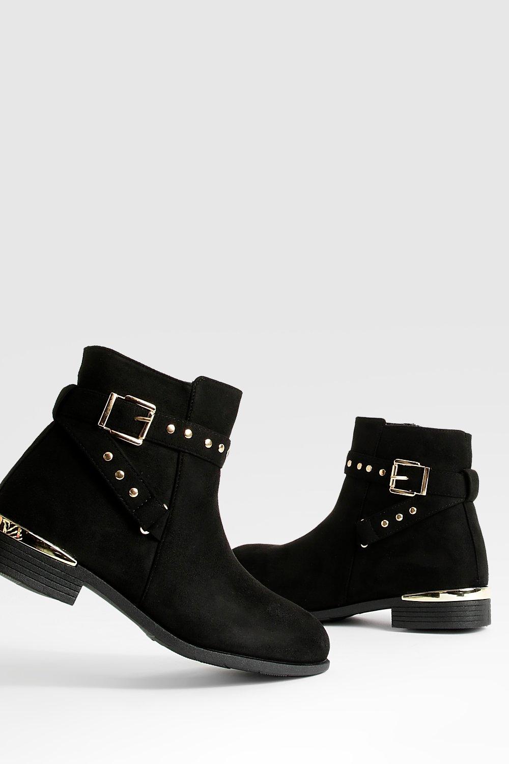 Black buckle on sale ankle boots uk