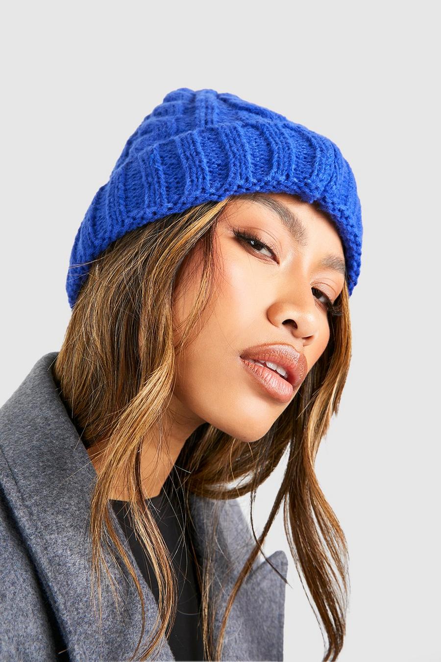 Cobalt Cable Knit Beanie image number 1