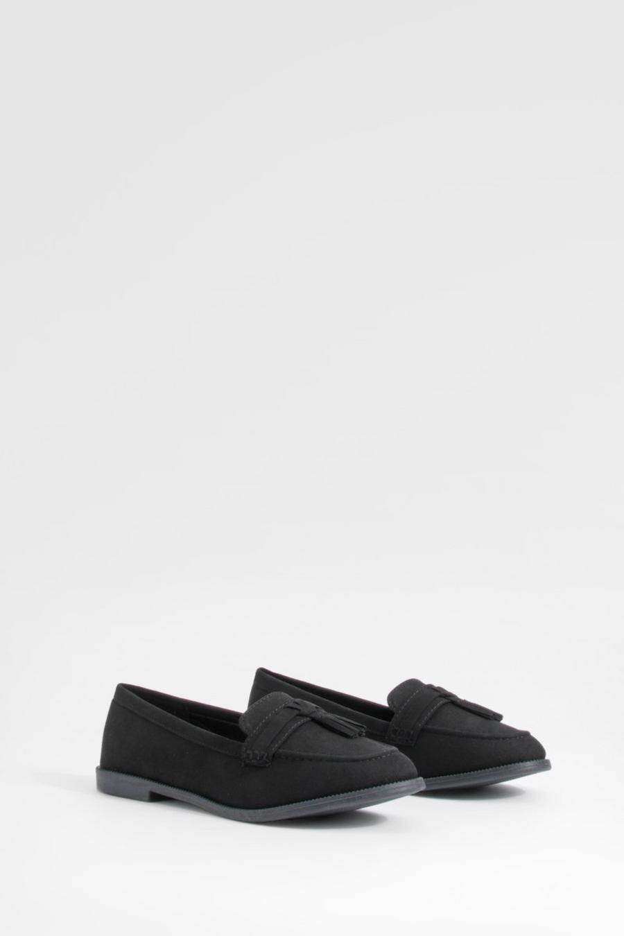 Black Tassel Loafers    