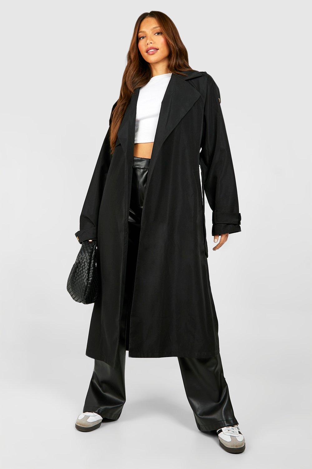 Tall Woven Oversized Trench Coat boohoo CA