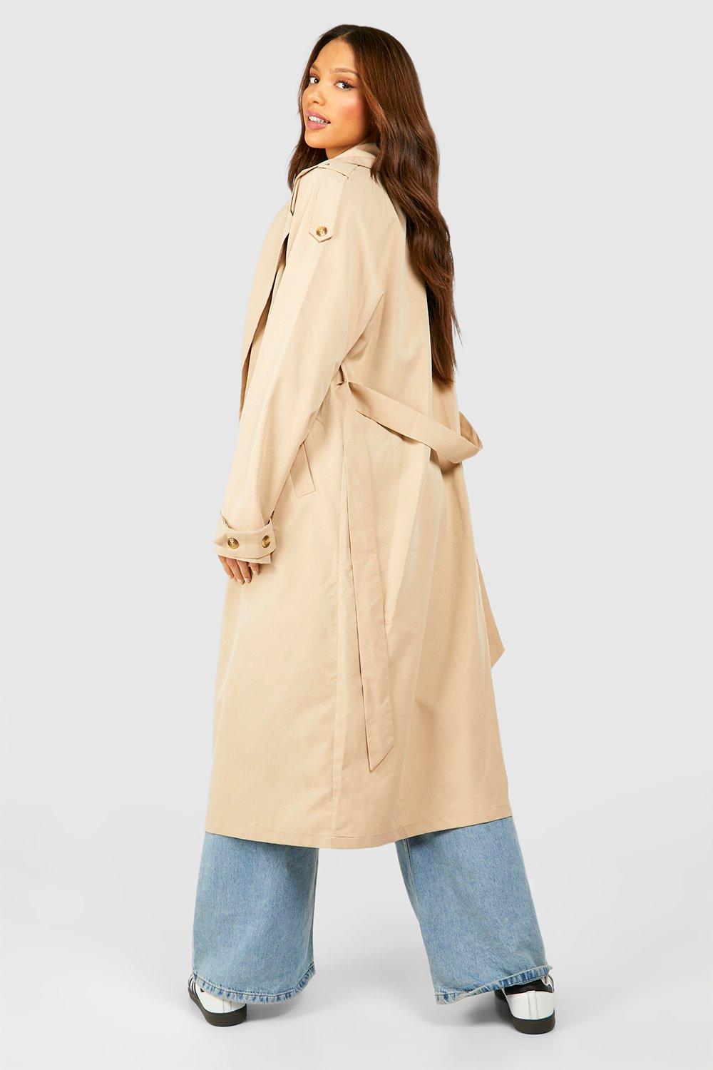 Tall Woven Oversized Trench Coat