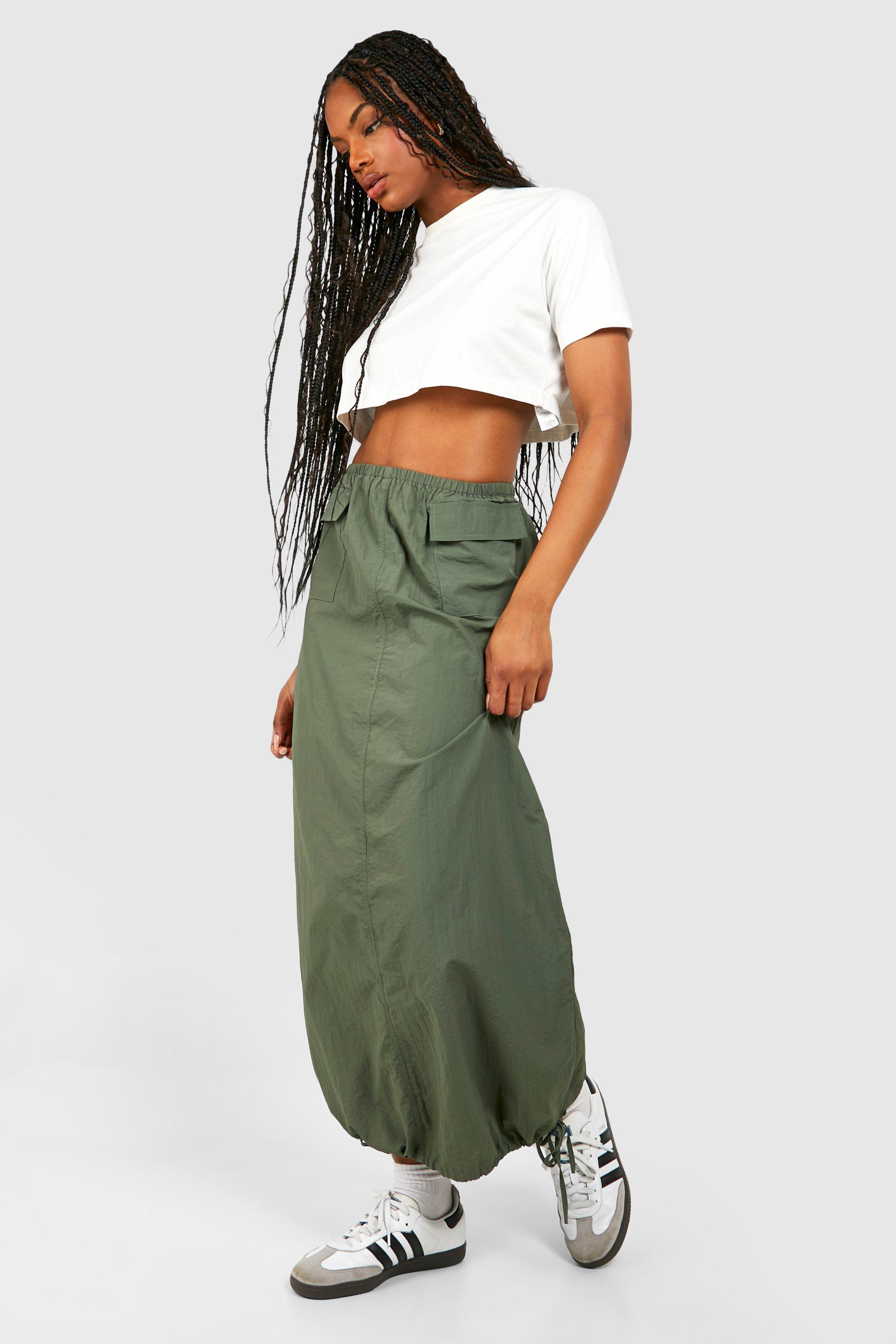 Long khaki skirts clearance tall