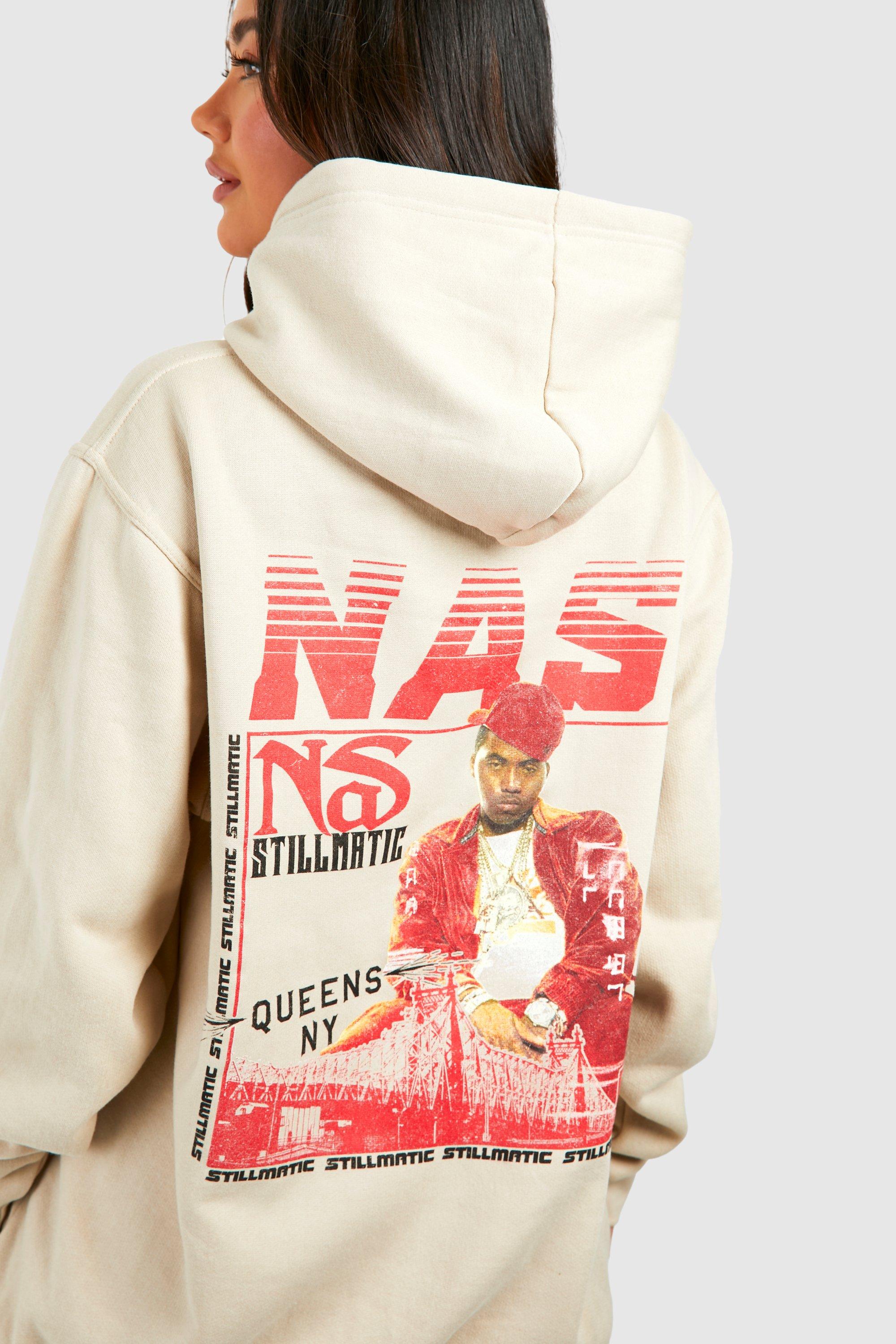 Nas Licence Back Print Oversized Hoodie