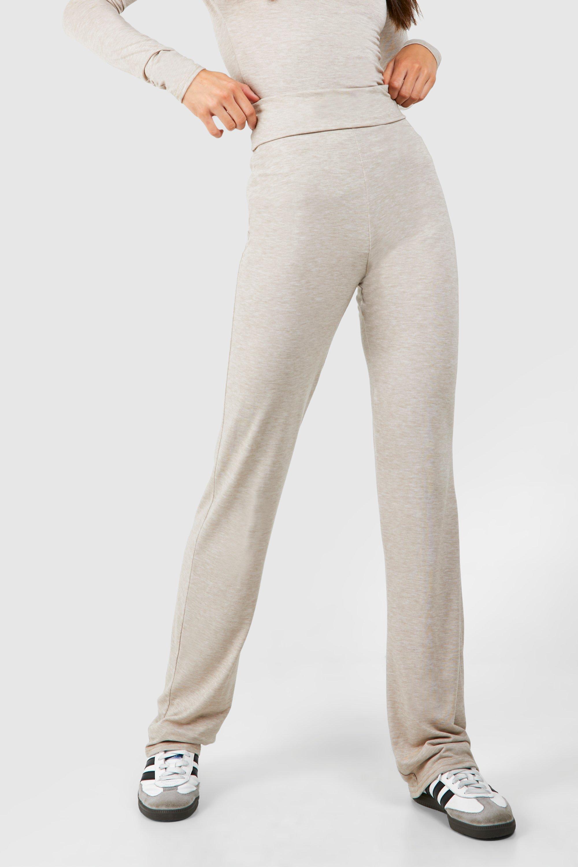 Tall Basic Fold Over Waist Straight Leg Trousers