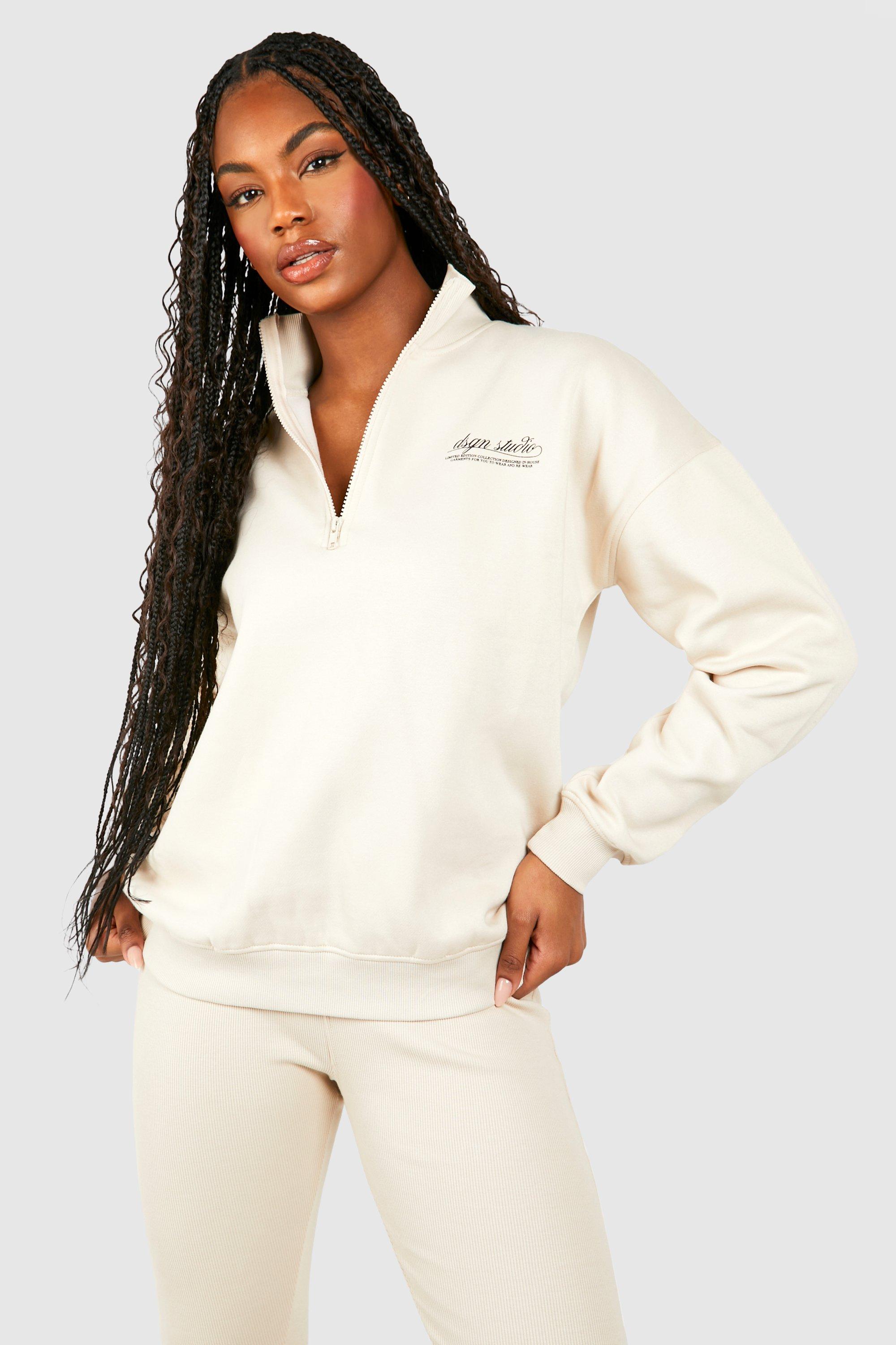 Tall Half Zip Oversized Sweatshirt And Legging Set