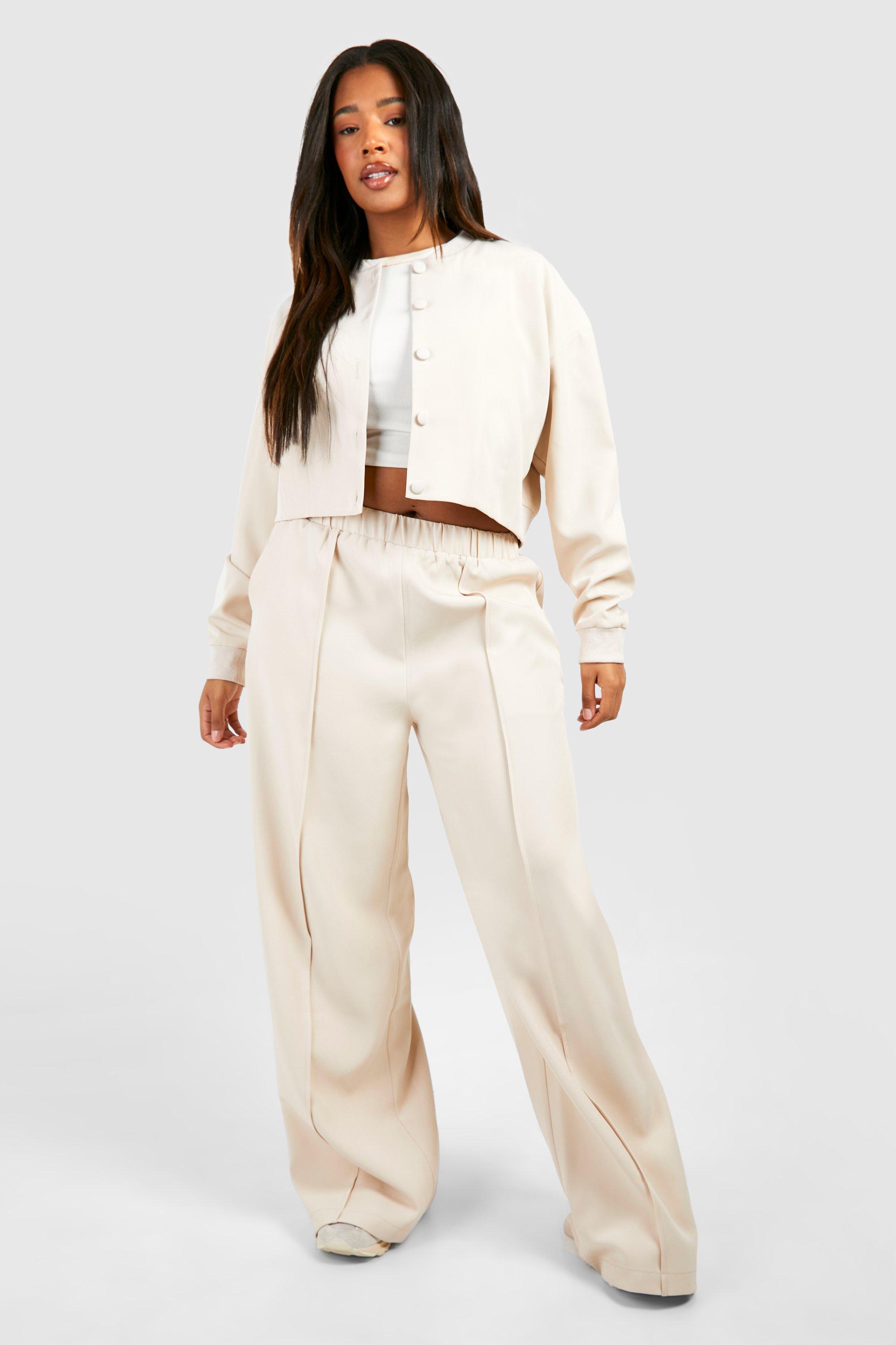 Front Seam Trousers In White