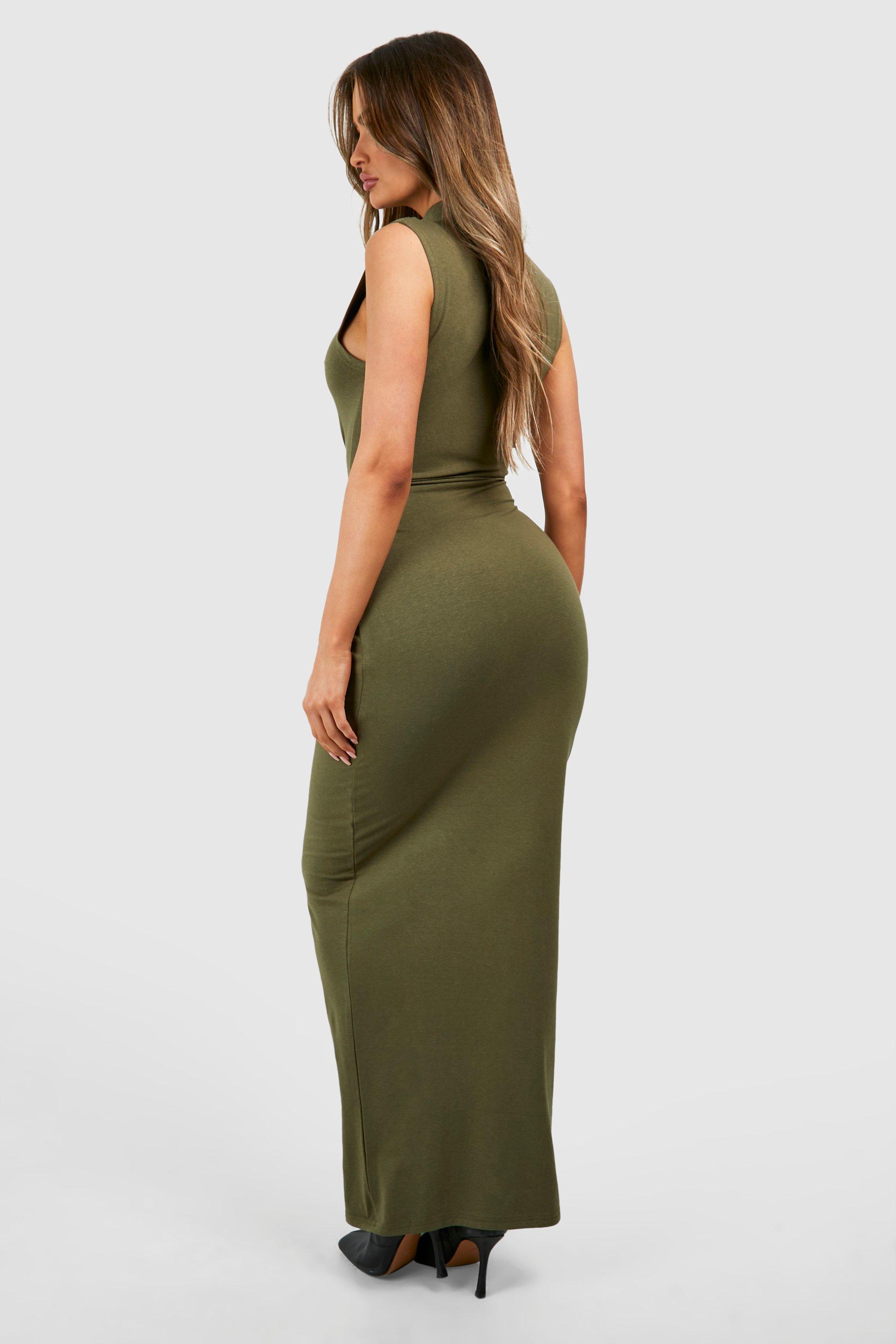 Premium Super Soft High Neck Bodycon Maxi Dress