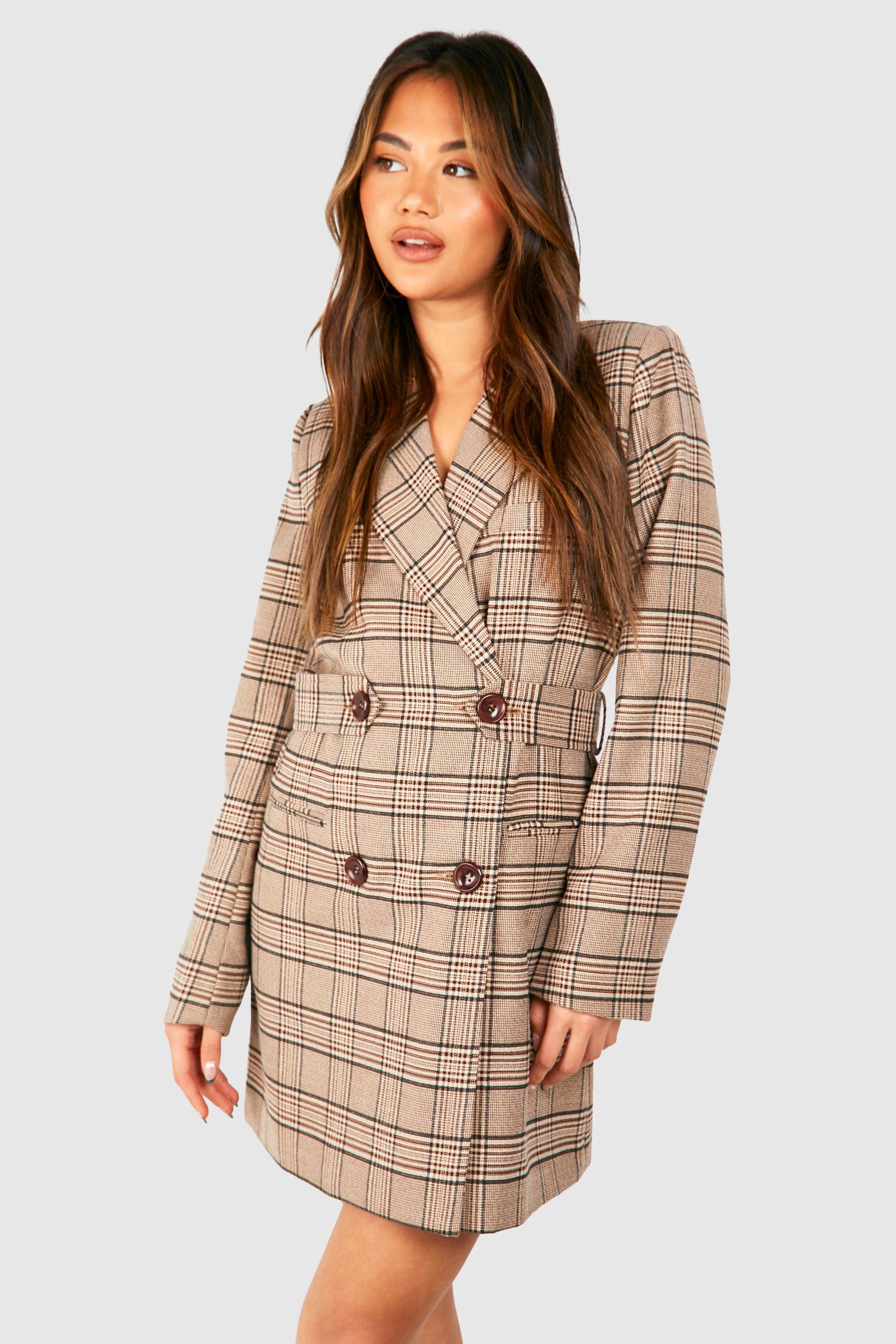 Robe blazer à discount carreaux