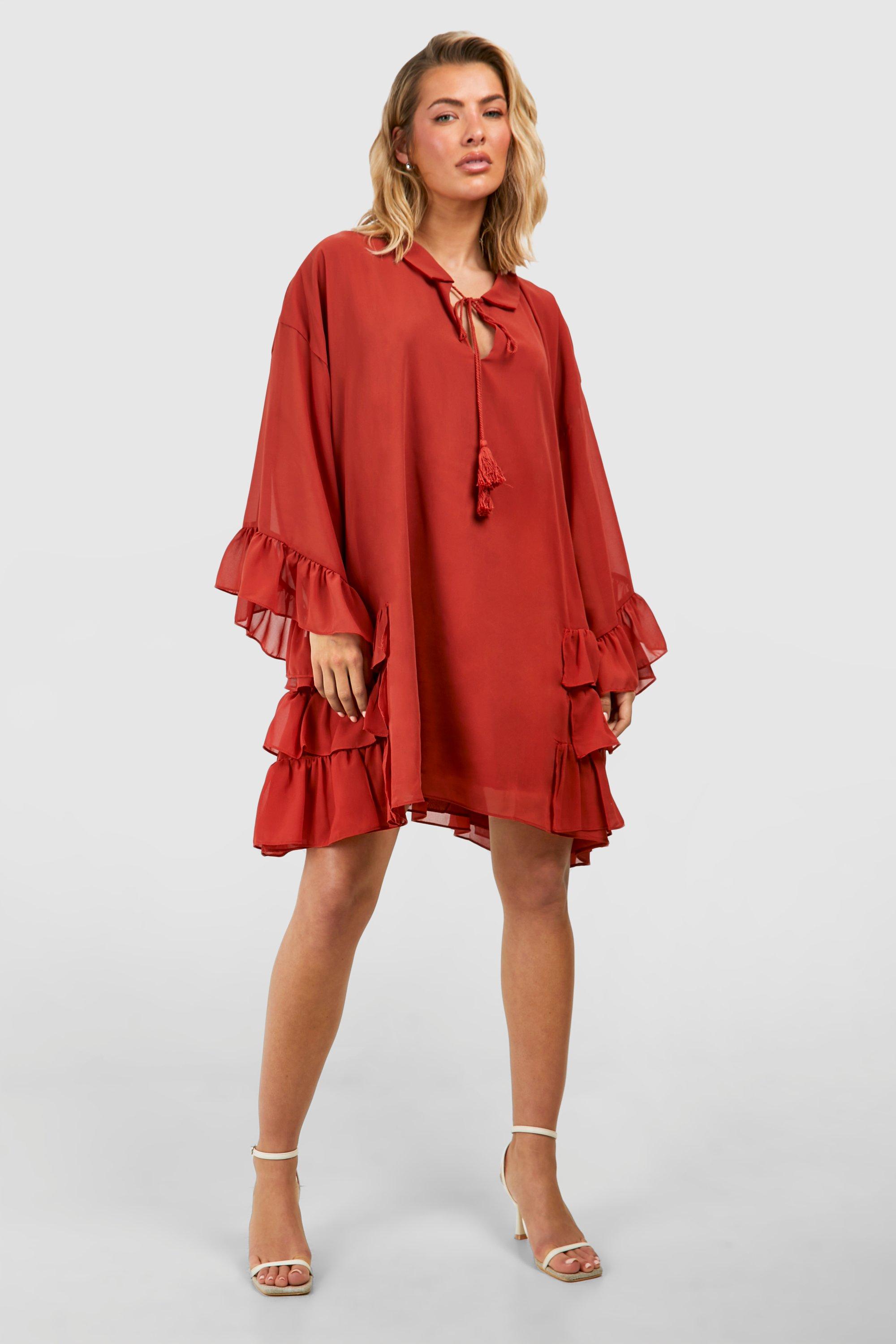 Angel Mesh Ruffle Mini Dress – Galartsy