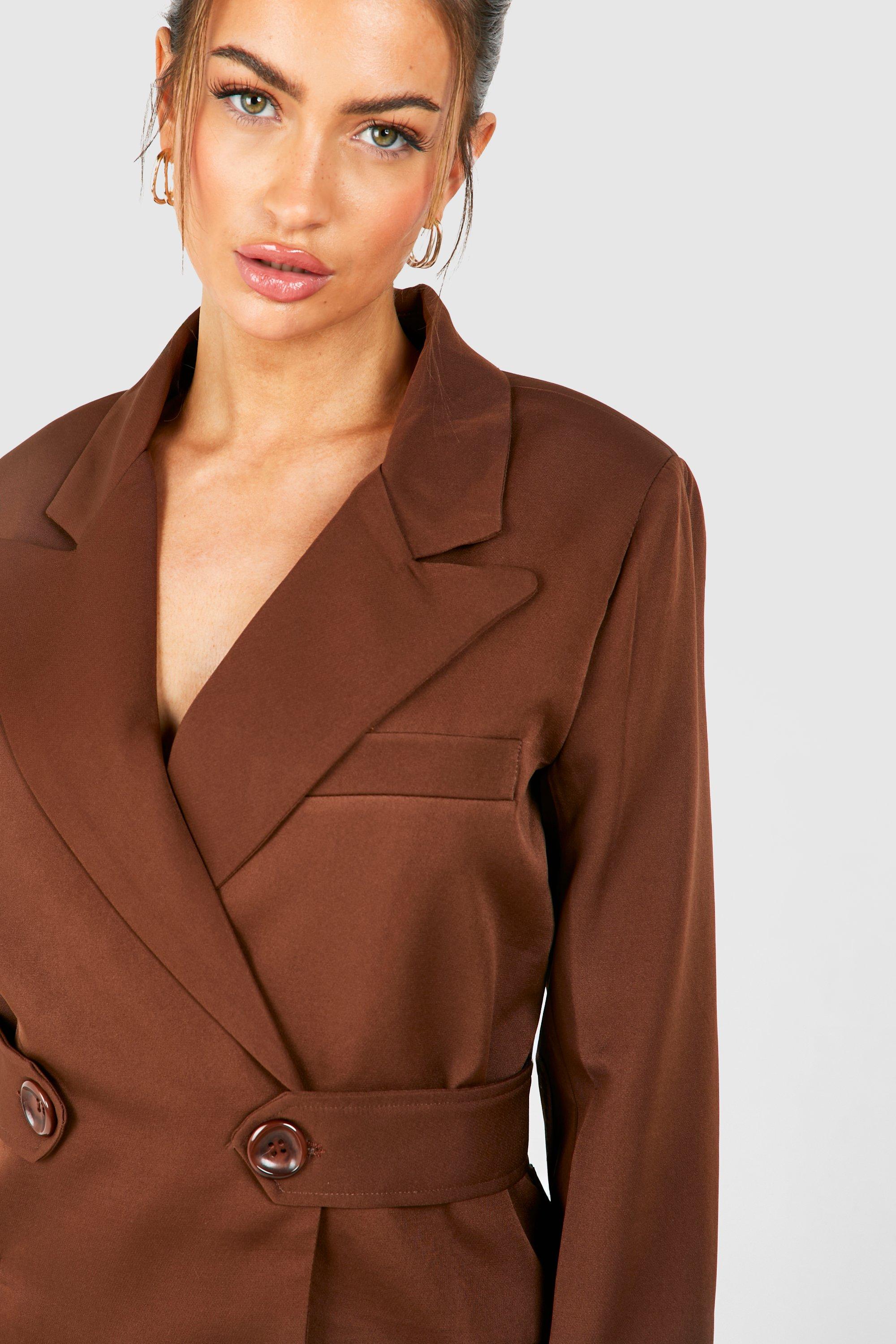 Chocolate blazer dress best sale