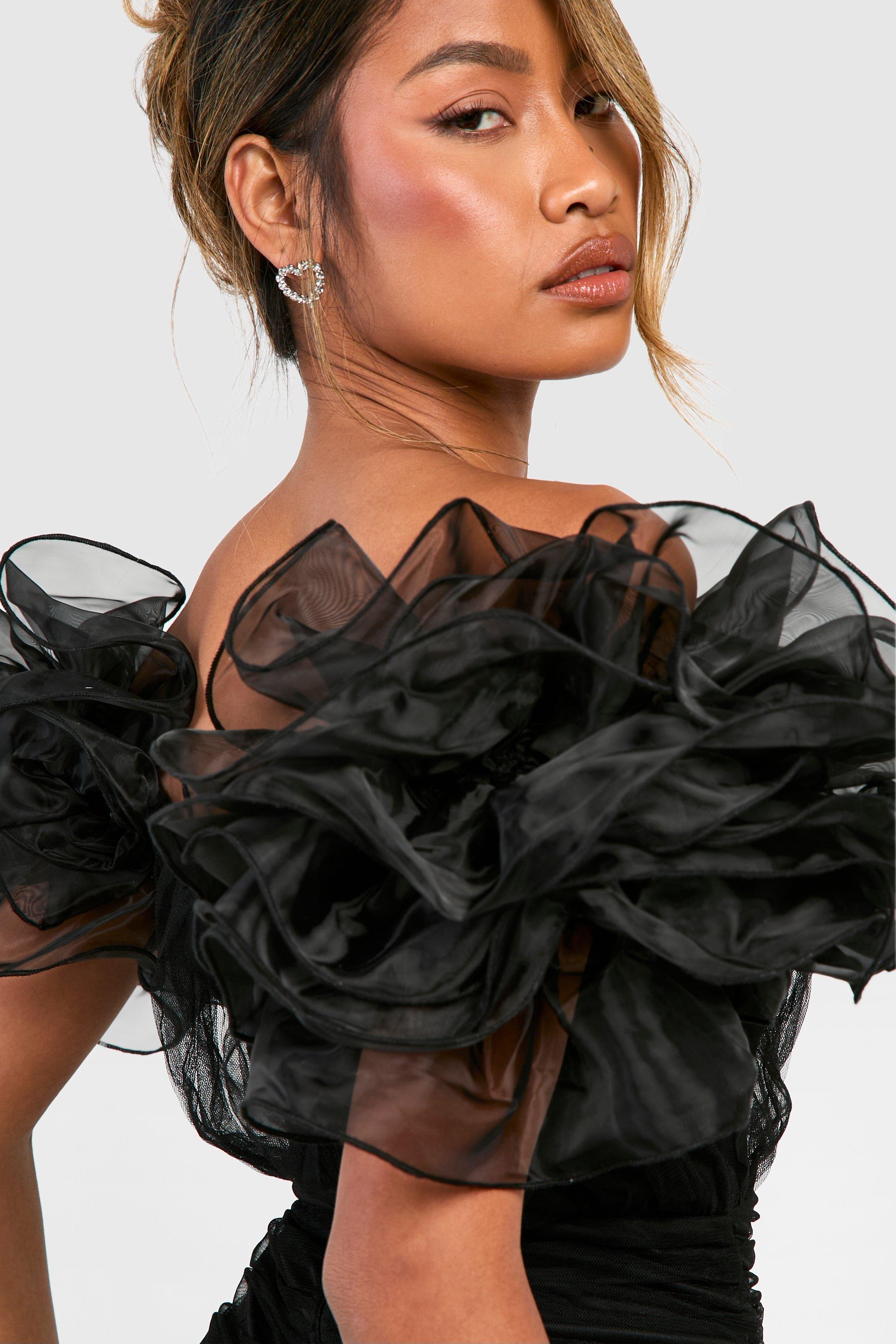 Tulle Ruched Mini Dress | boohoo USA Tulle Ruched Mini Dress | boohoo USA