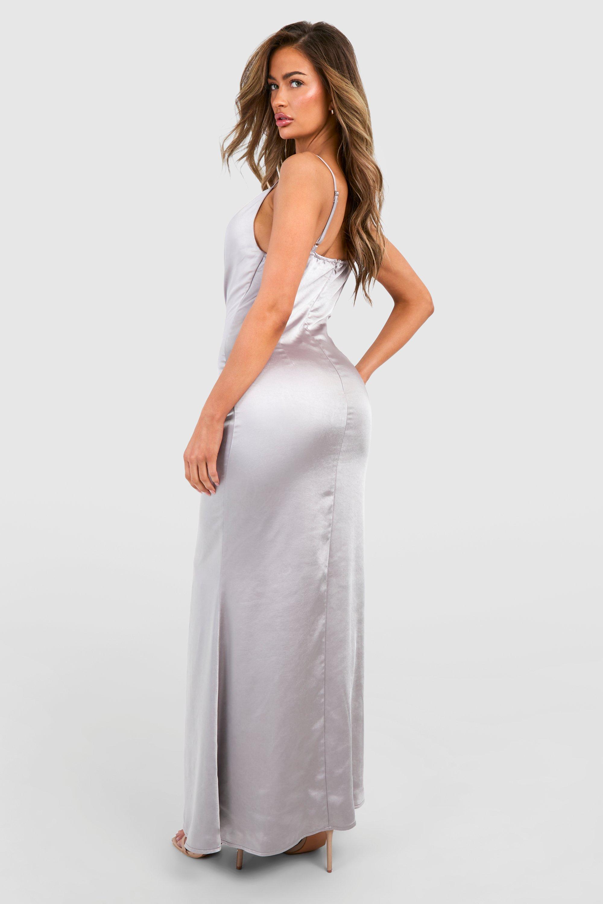 Satin Cowl Maxi Slip Dress | boohoo USA