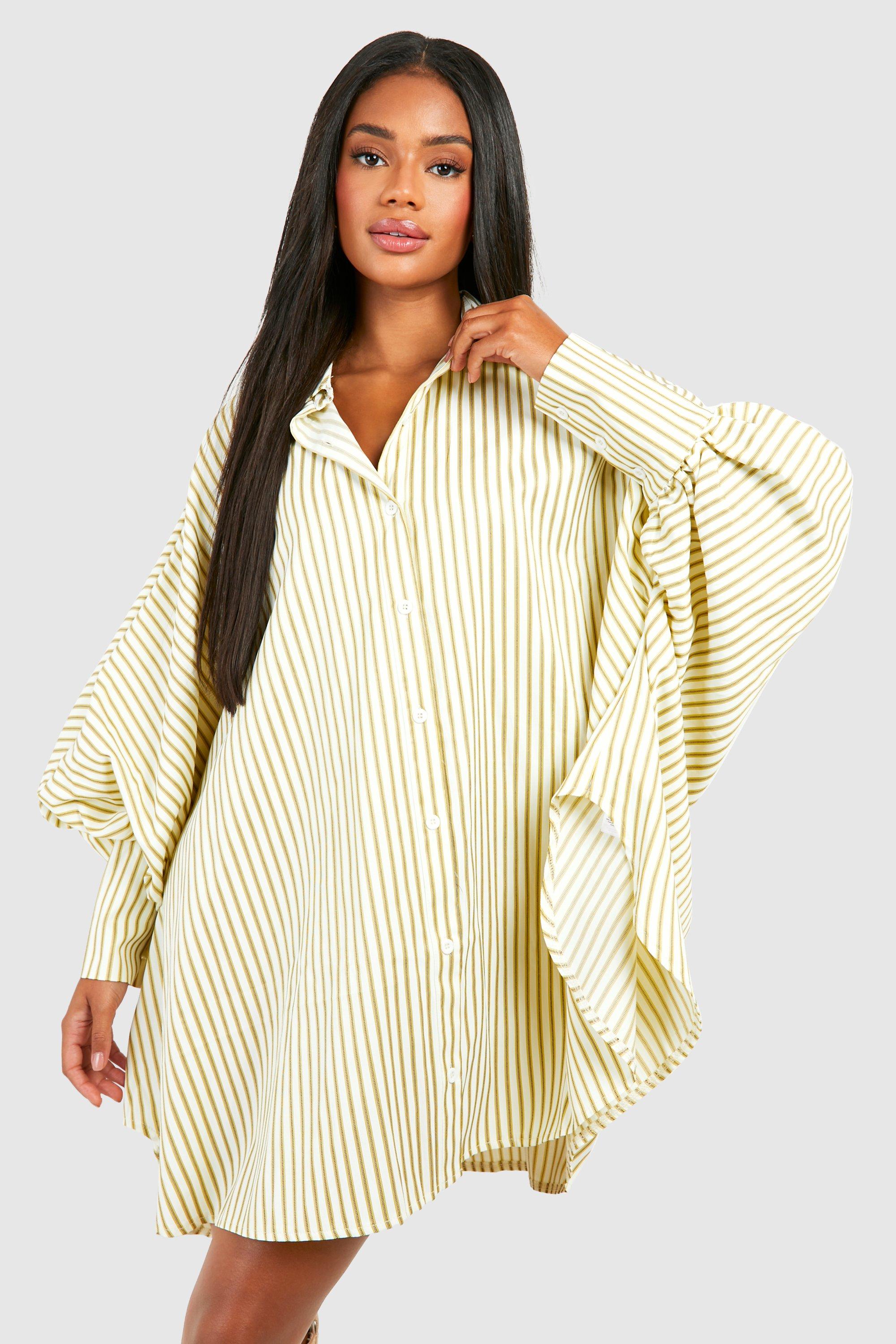 Black Oversized Batwing Balloon Sleeve Shirt Dress – Styched Fashion