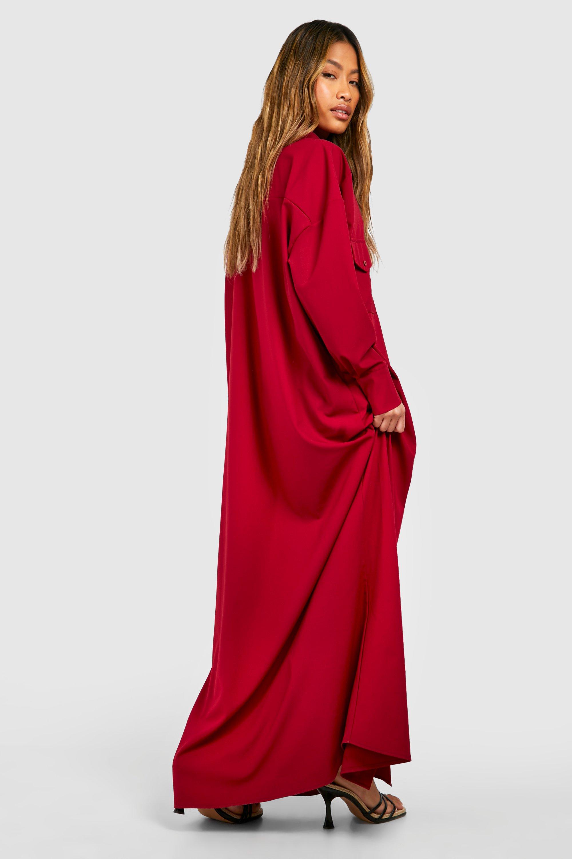 Utility Maxi Shirt Dress