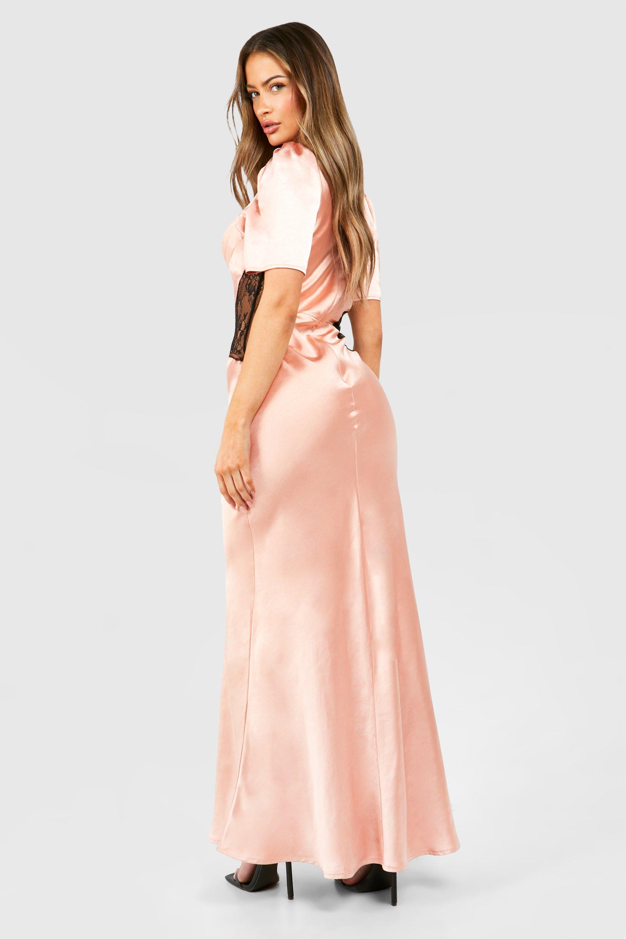 Lace detail maxi on sale dress