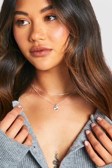 Delicate Dubbele Ketting Met Hanger silver