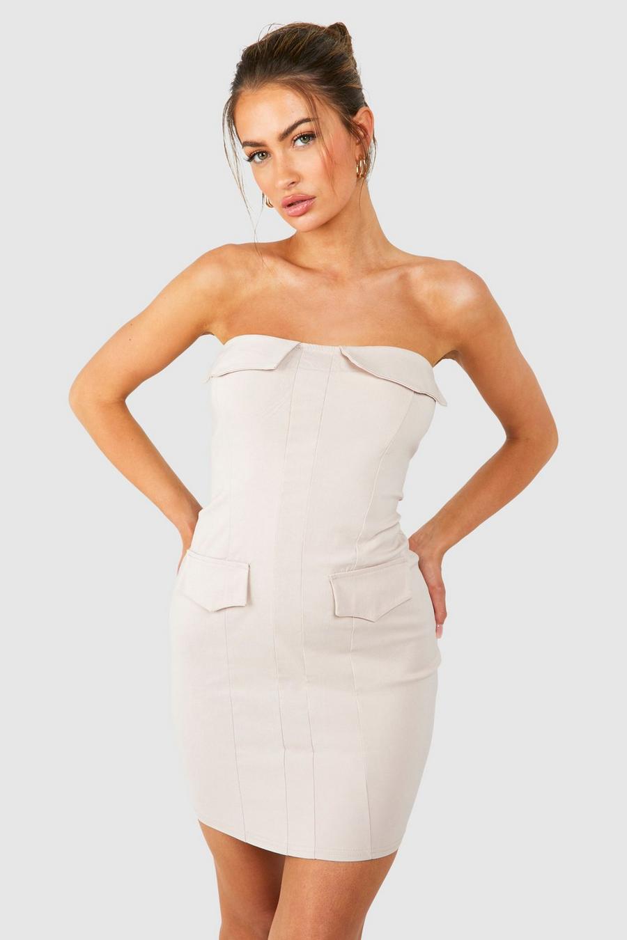 Robe bustier cargo, Stone image number 1