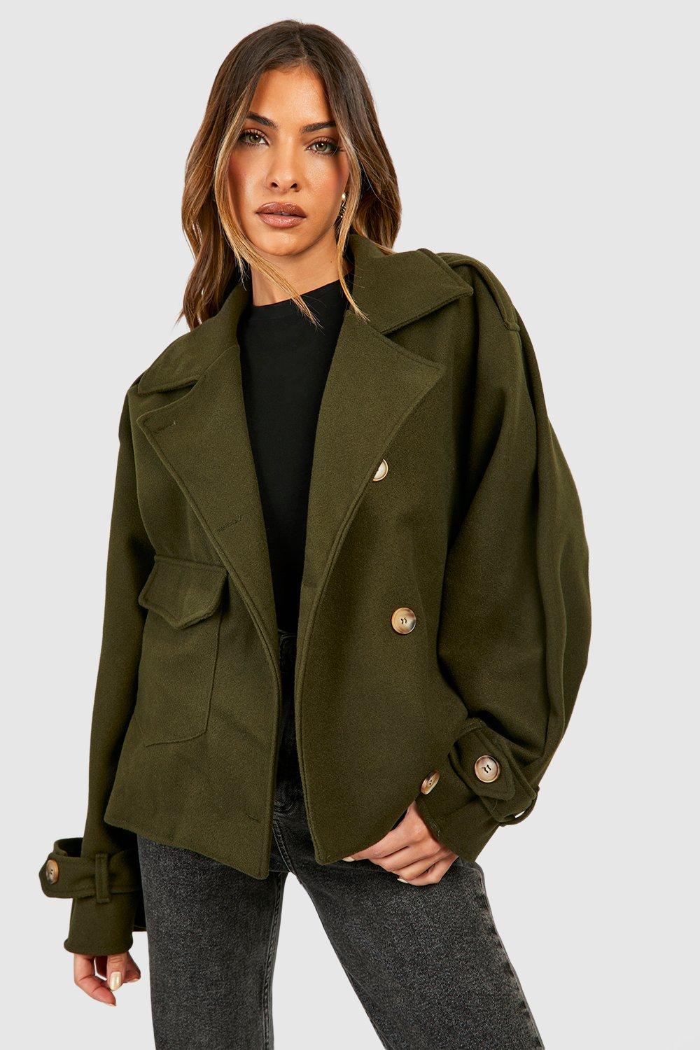 Khaki on sale wool jacket