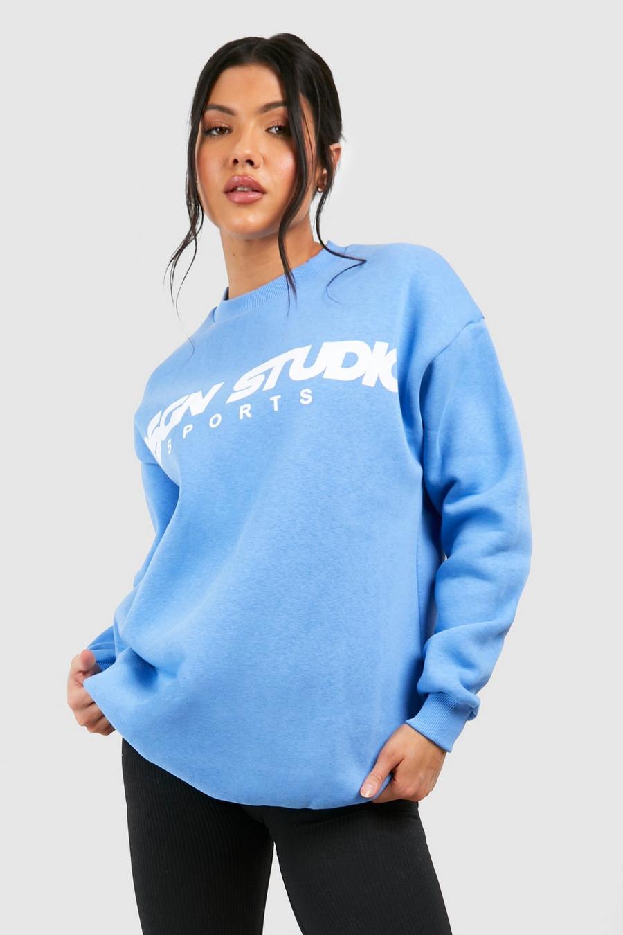 Light blue Mammakläder Dsgn Studio Sweatshirt med tvättad effekt image number 1