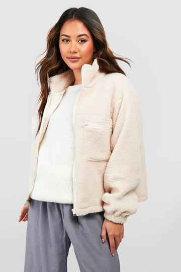 Teddy Faux Fur Jacket cream