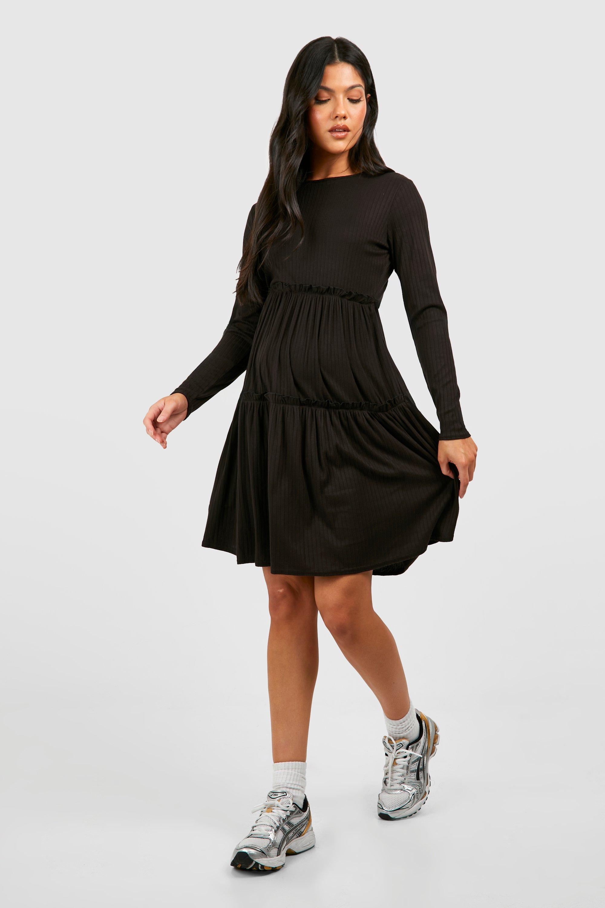 Buy Boohoo Maternity Smock Nursing Night Dress In Grey