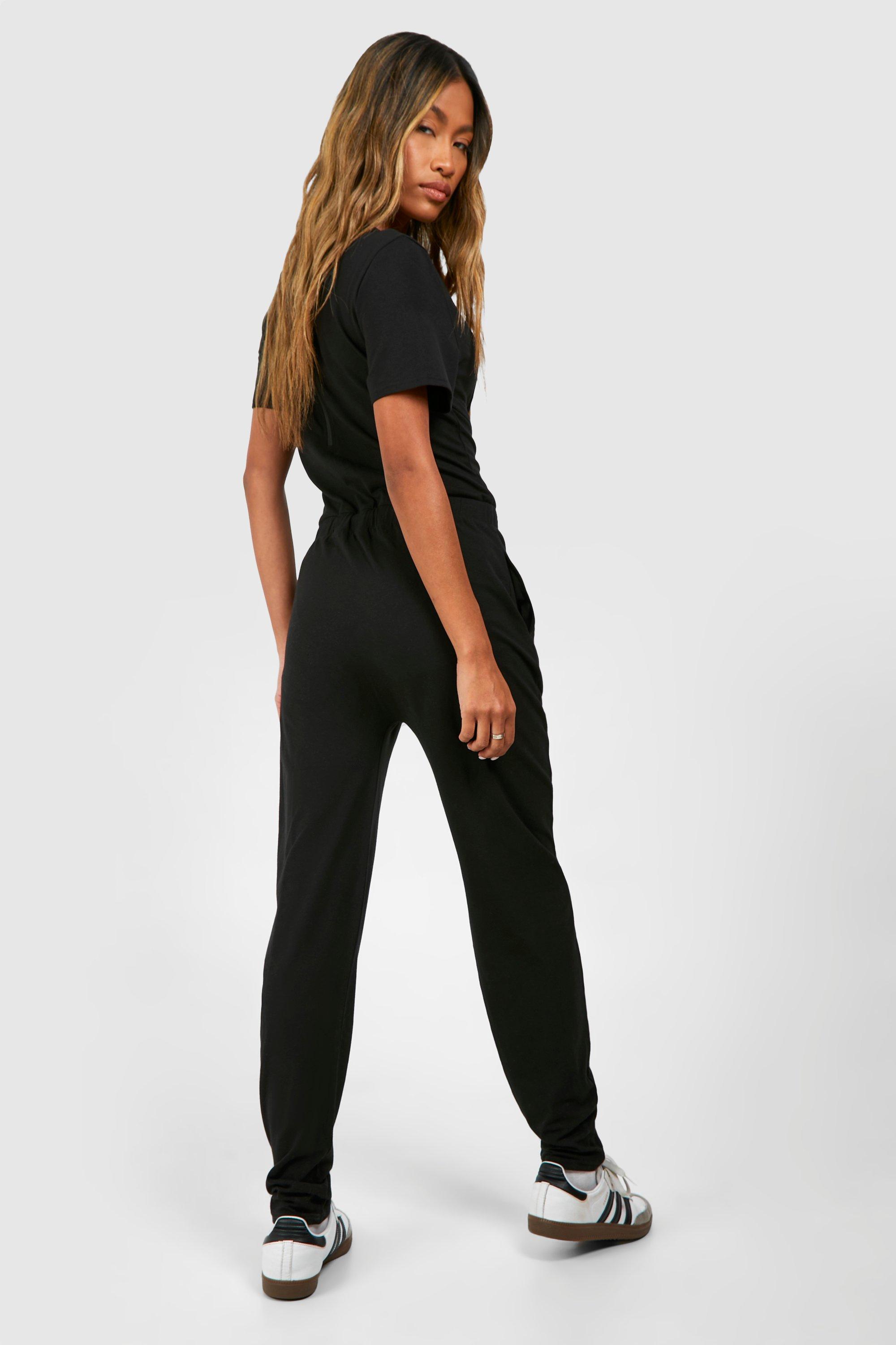 Super Soft Drawstring Slouchy Jumpsuit boohoo NO