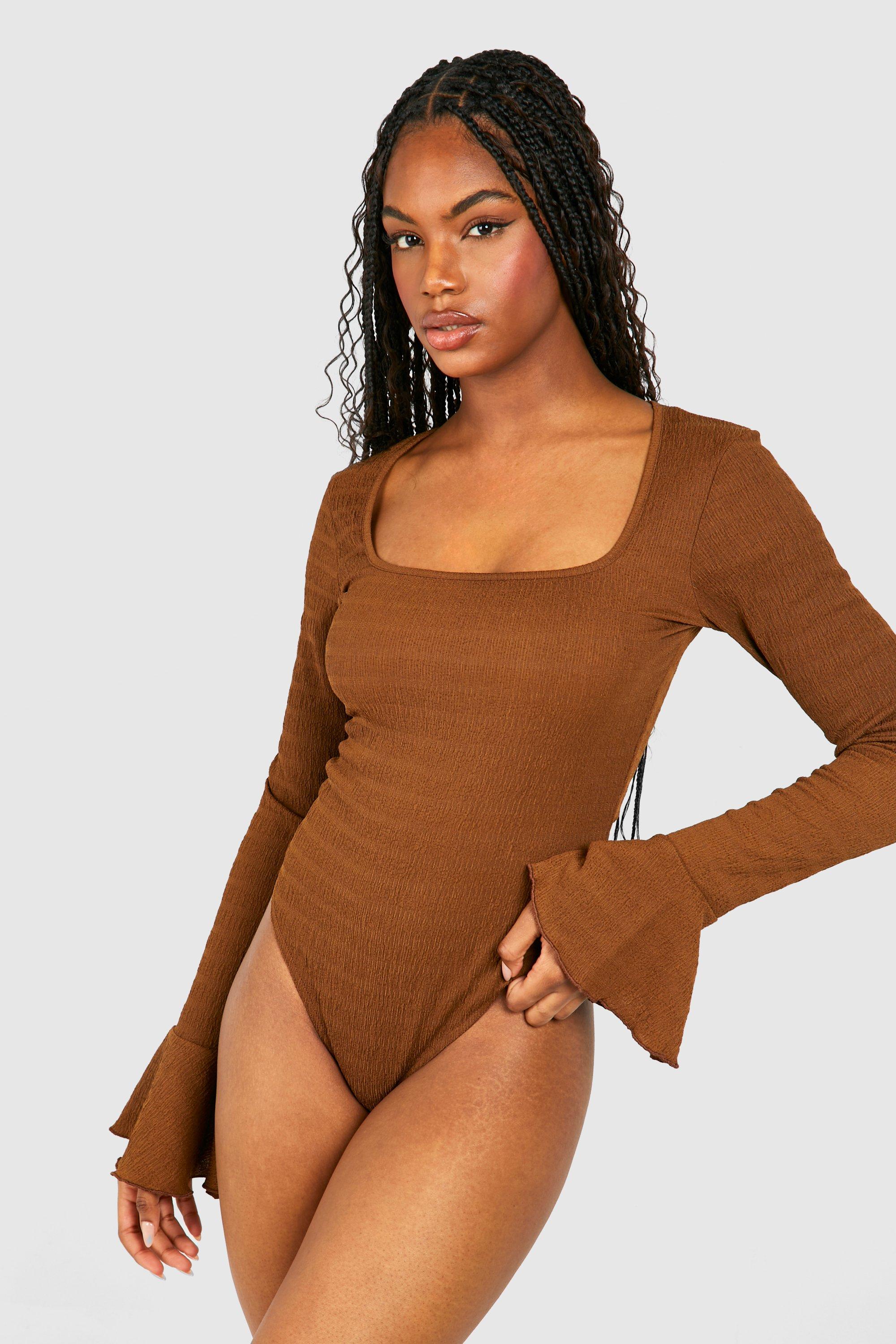 Tall Flared Cuff Textured Bodysuit