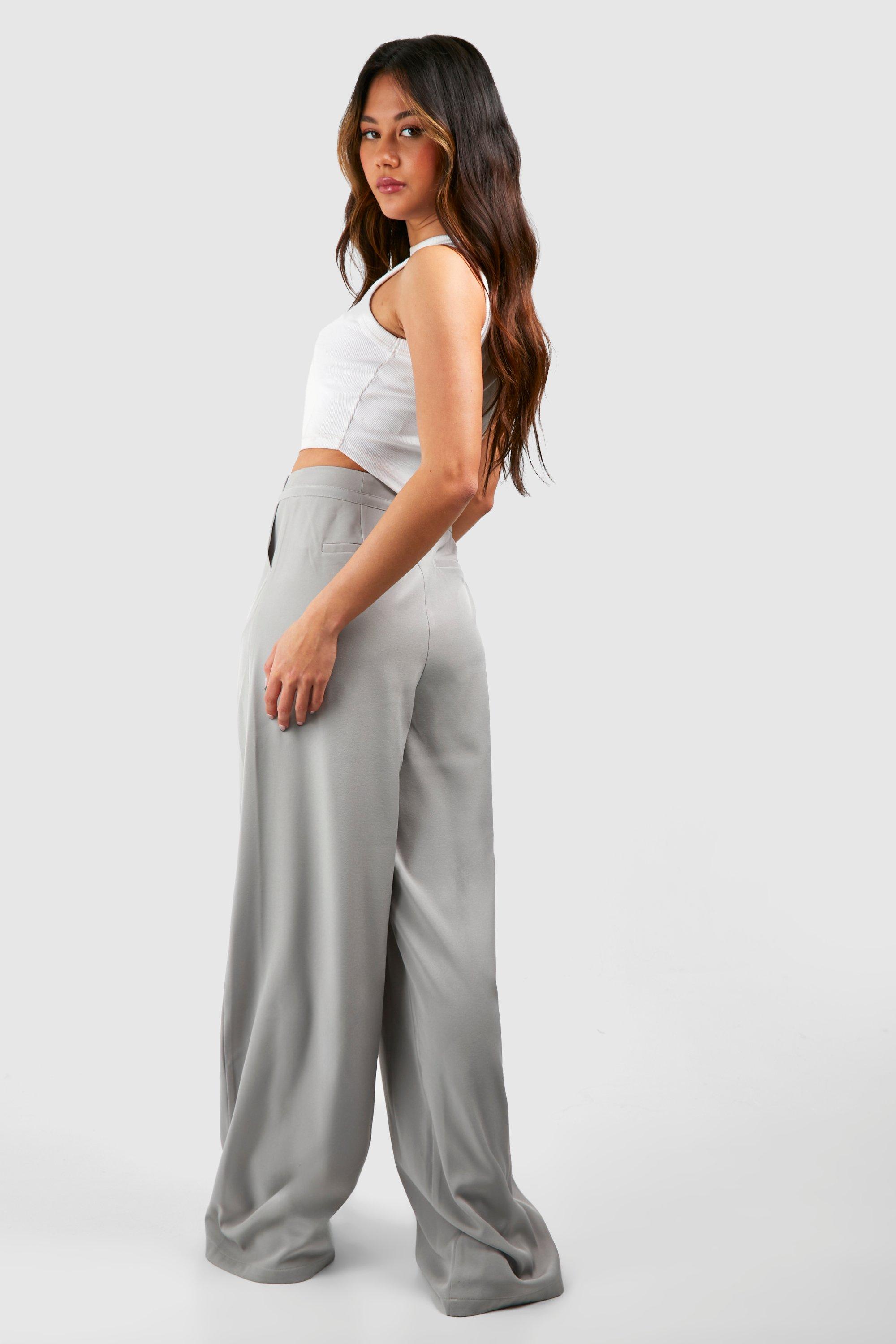 Drawstring Waistband Straight Leg Trousers | boohoo Drawstring Waistband Straight Leg Trousers | boohoo