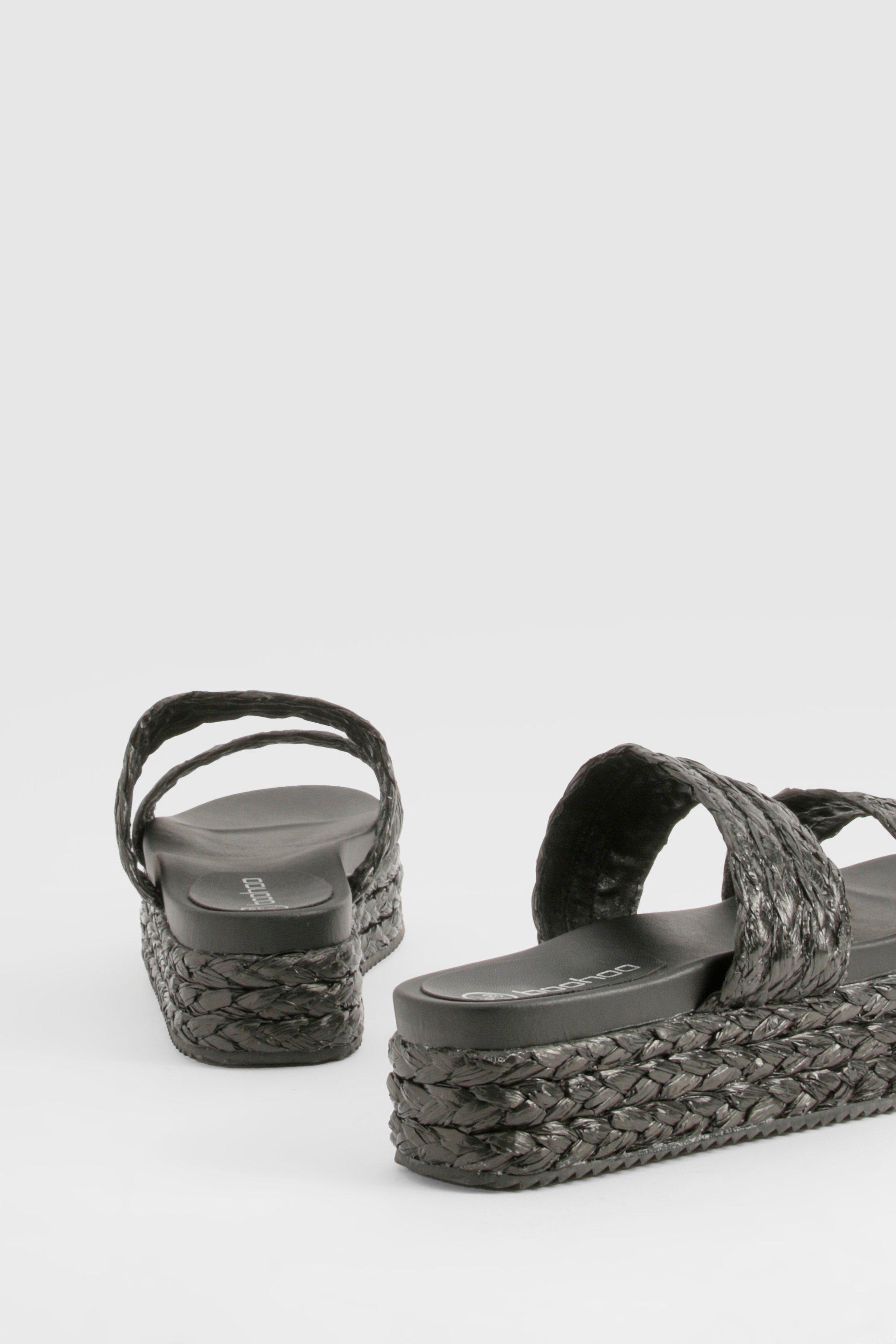 Double strap flatform sandals clearance