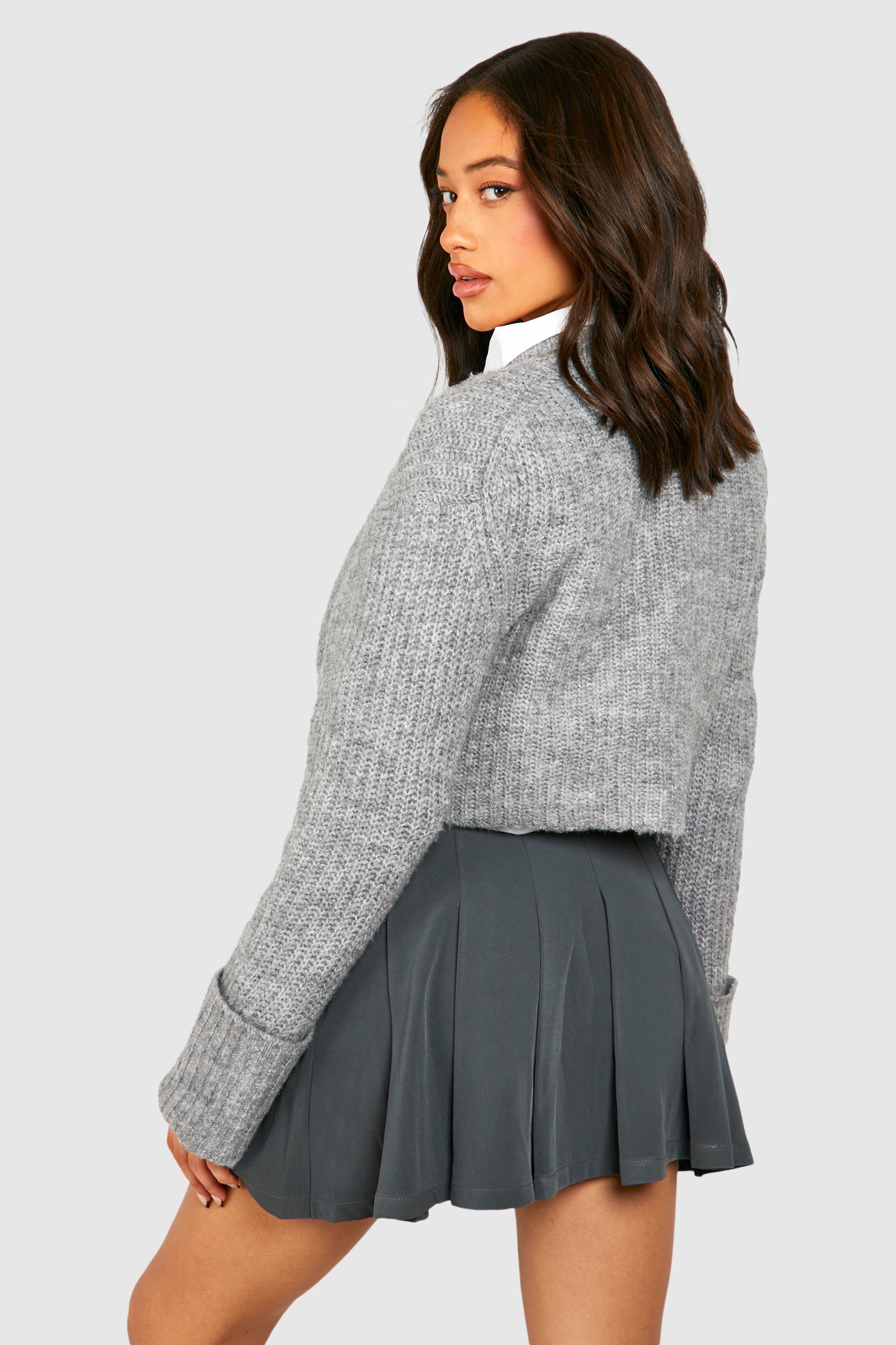 Buckle Detail Pleated Skirt | boohoo