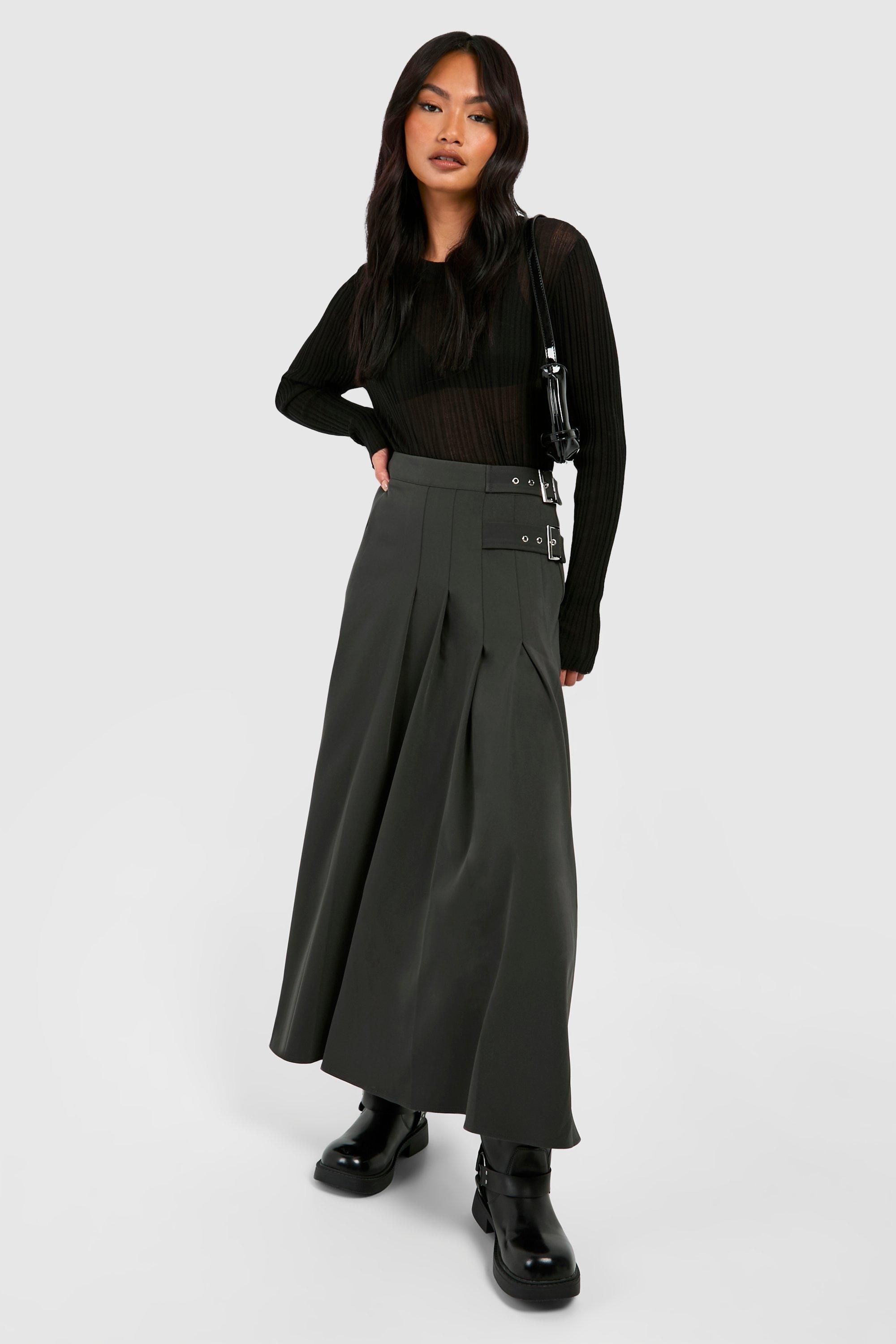 Midi store kilt skirt